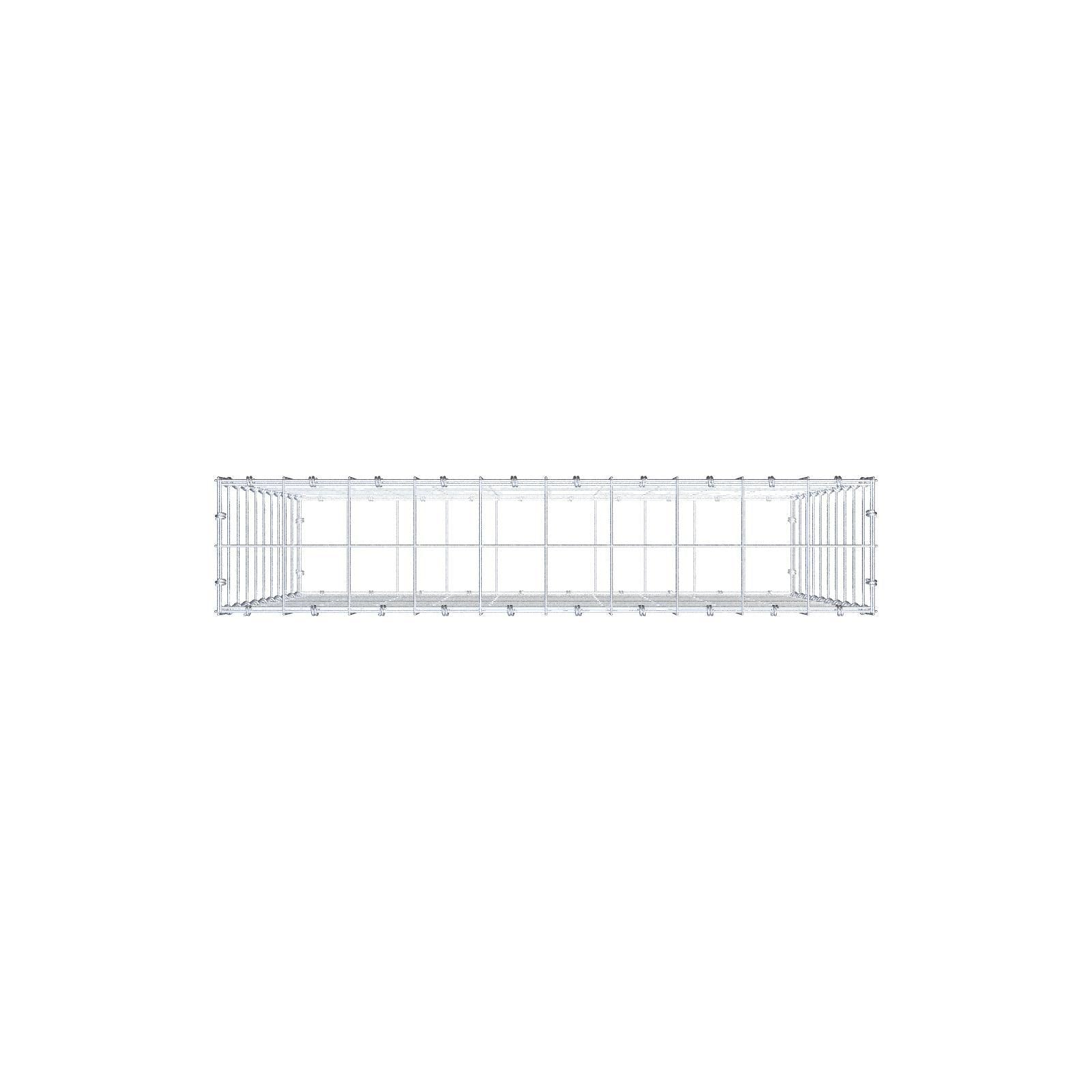 Gabion 100 cm x 100 cm x 20 cm (L x H x D), mesh size 10 x 10 cm, spiral ring