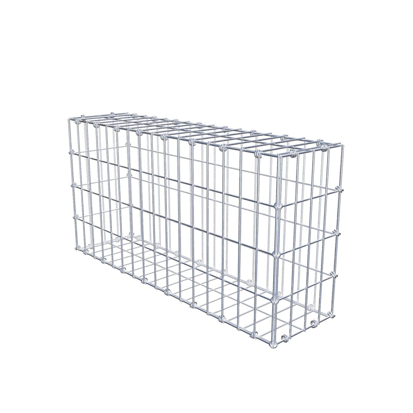 Gabion 80 cm x 40 cm x 20 cm (L x H x D), maskstorlek 5 x 10 cm, spiralring