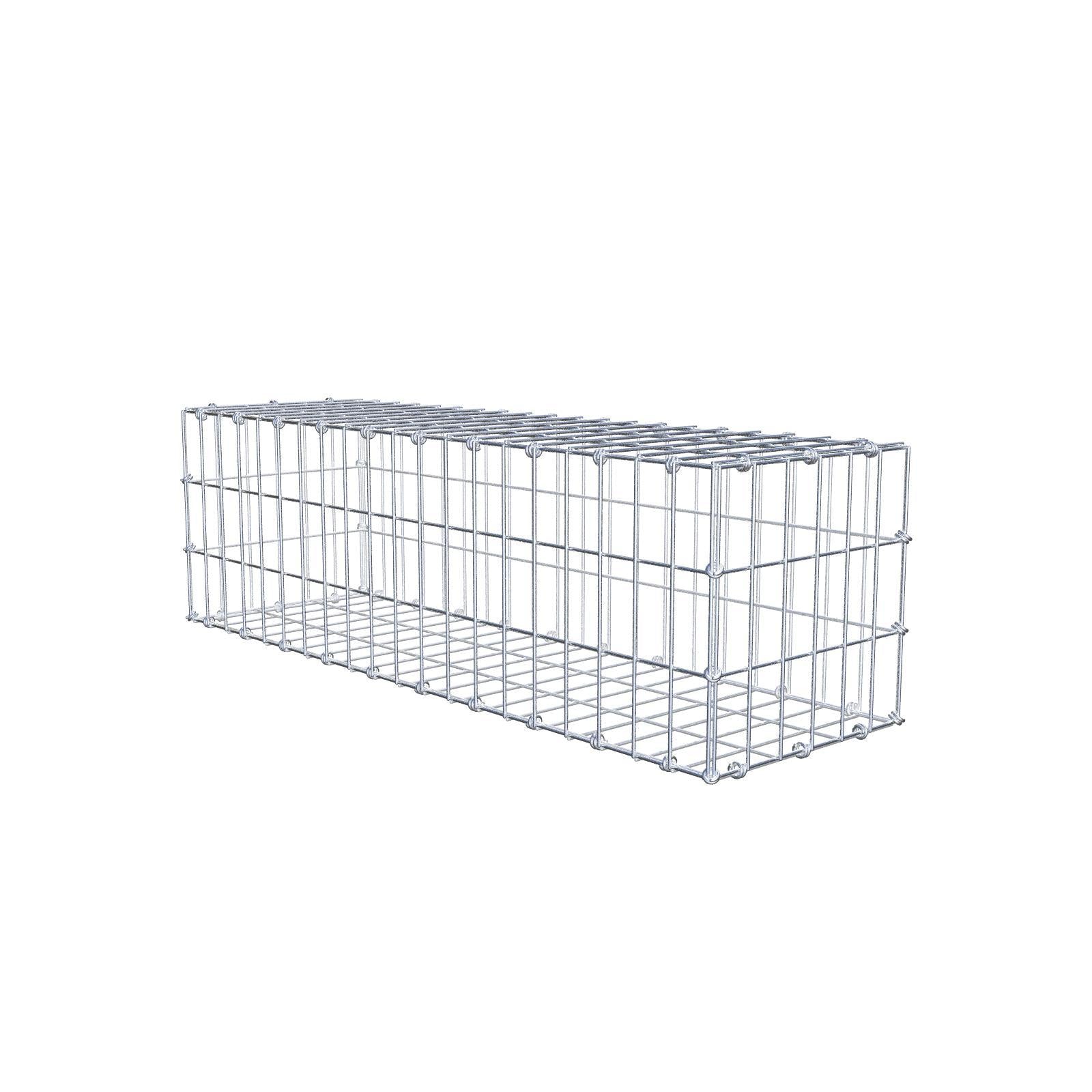 Gabião 100 cm x 30 cm x 30 cm (C x A x P), malhagem 5 x 10 cm, anel espiral