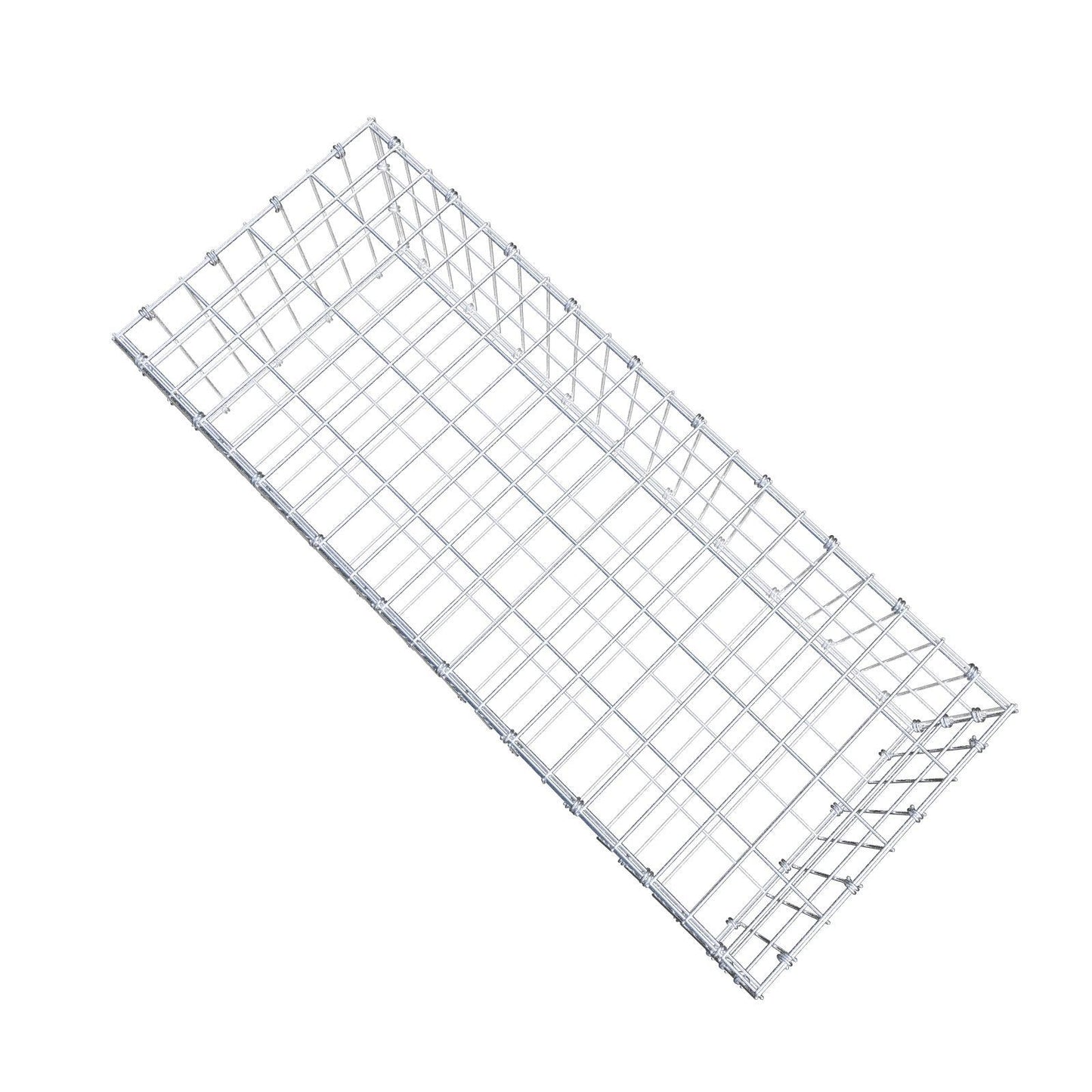 Gabion 100 cm x 30 cm x 40 cm (L x H x D), maskestørrelse 5 x 10 cm, spiralring