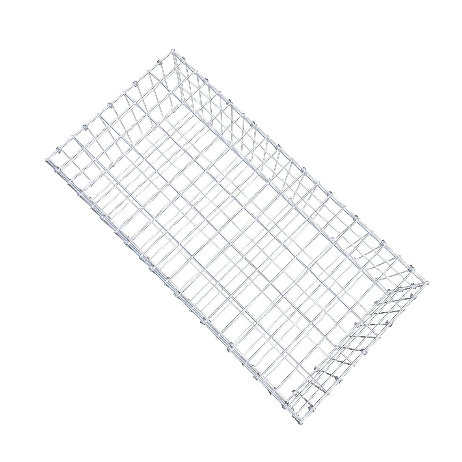 Gabione 100 cm x 30 cm x 50 cm (L x H x T), Maschenweite 5 x 10 cm, Spiralring