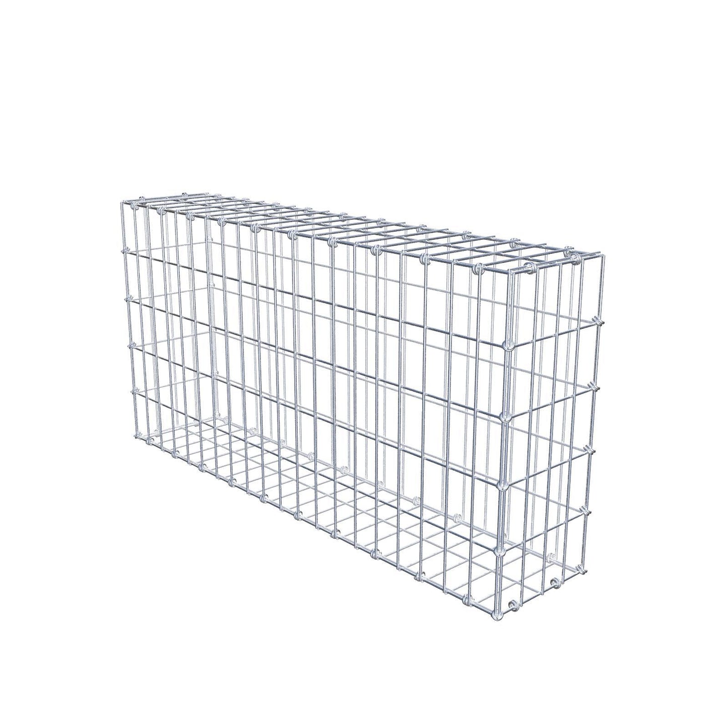 Gabion 100 cm x 50 cm x 20 cm (L x H x P), mailles 5 x 10 cm, anneau en spirale