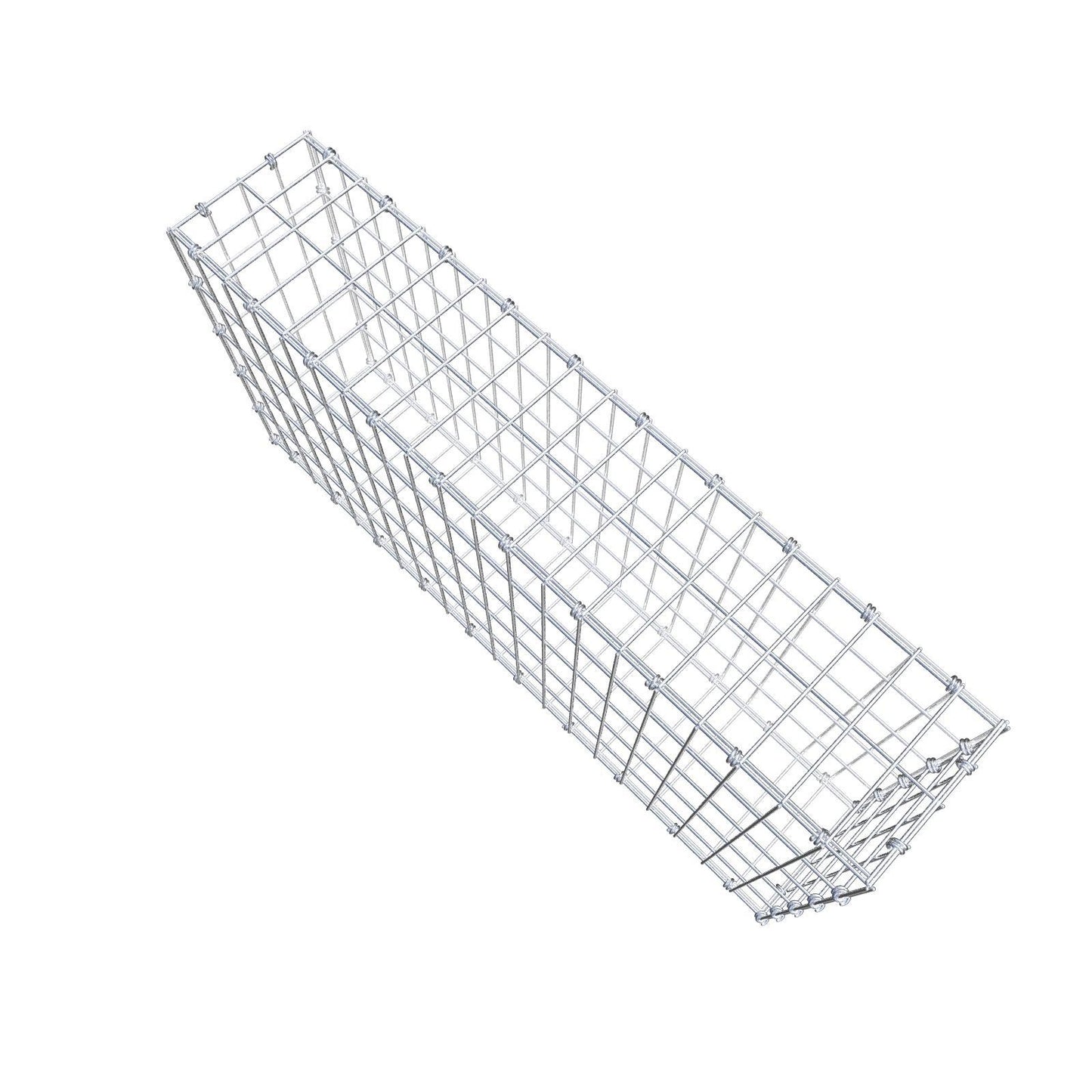 Gabion 100 cm x 50 cm x 20 cm (L x H x P), mailles 5 x 10 cm, anneau en spirale