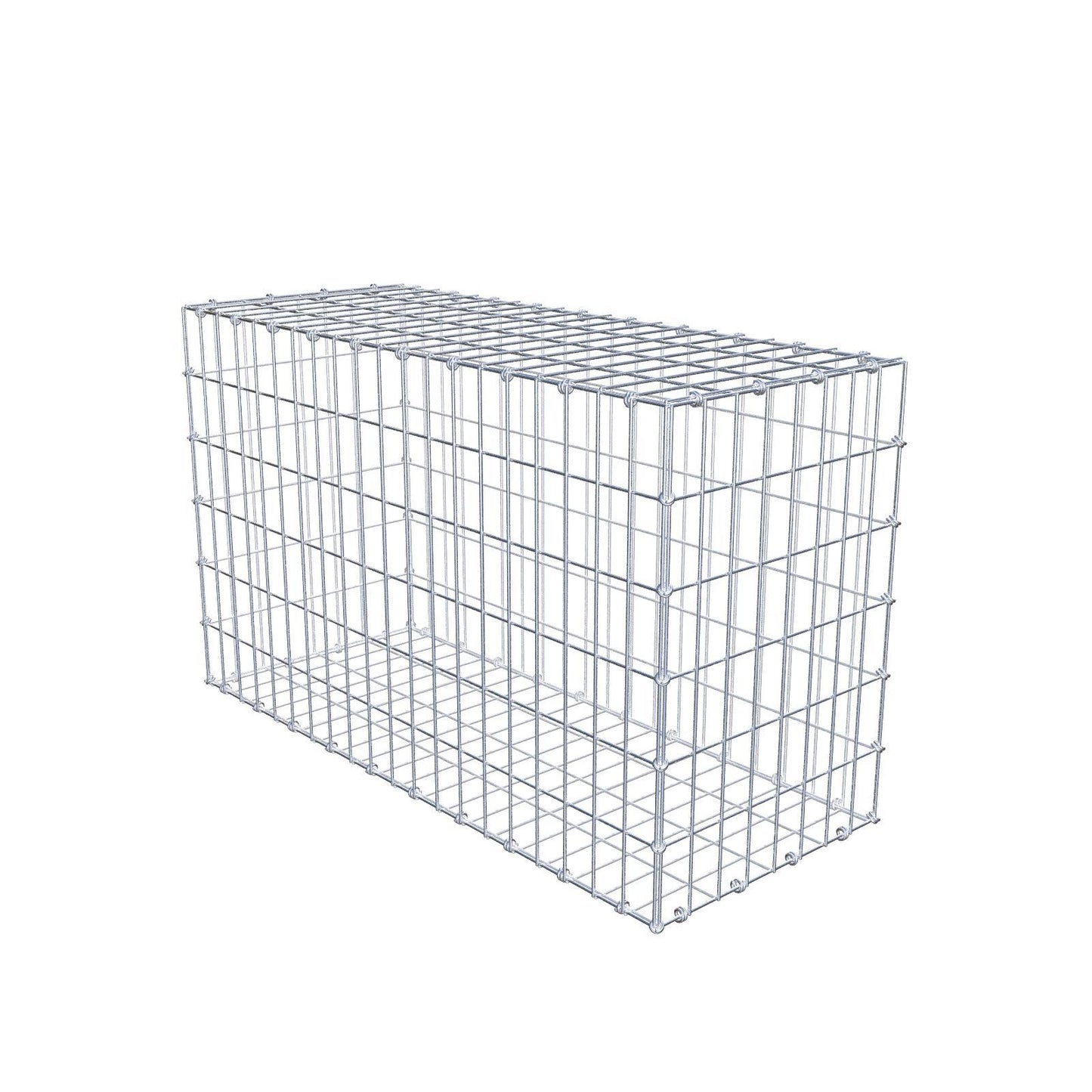 Gabion 100 cm x 60 cm x 40 cm (L x H x D), maskstorlek 5 x 10 cm, spiralring