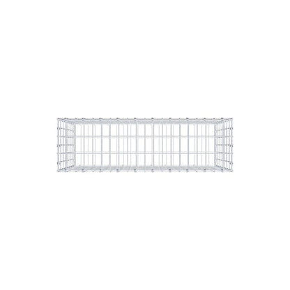 Schanskorf 100 cm x 70 cm x 30 cm (L x H x D), maaswijdte 5 x 10 cm, spiraalring