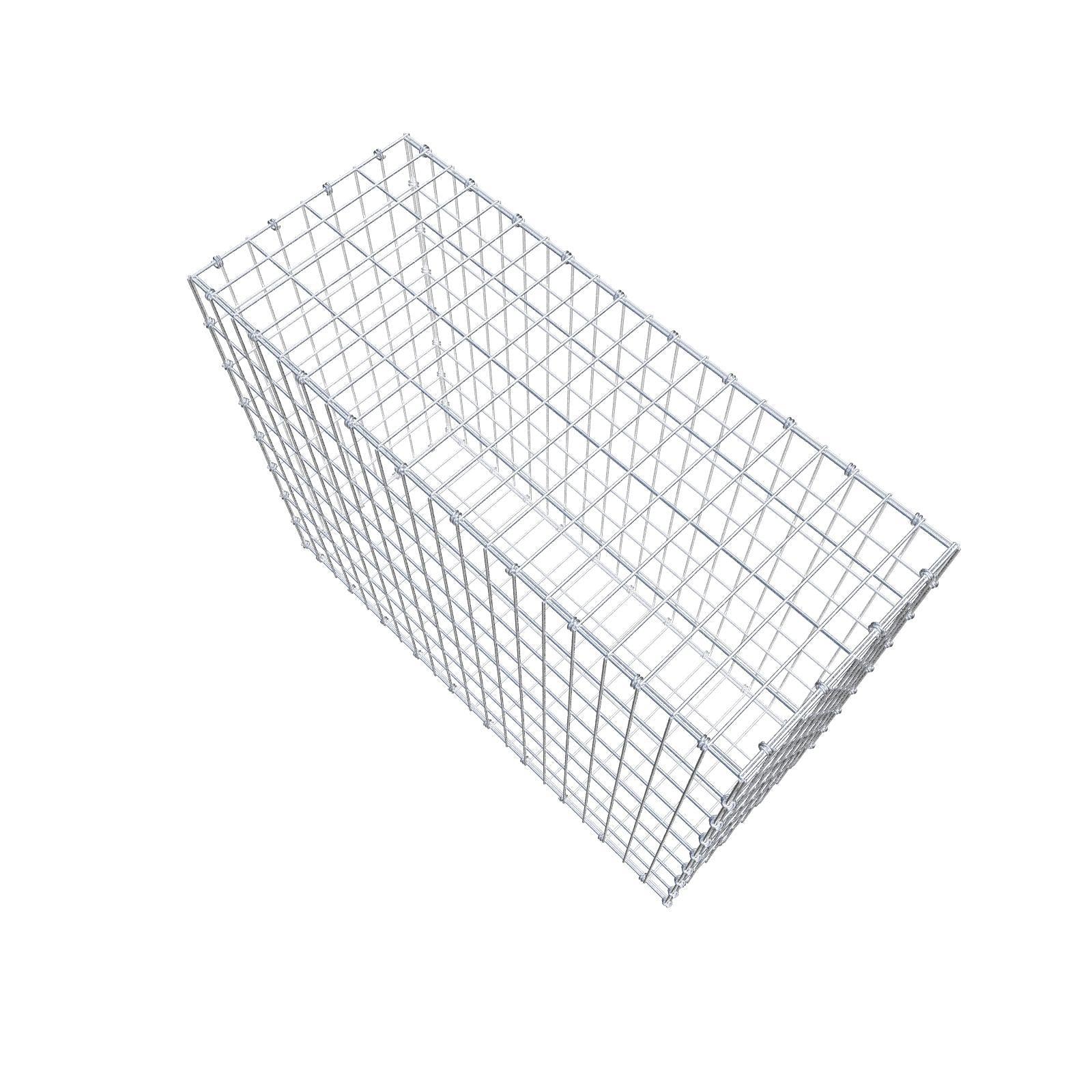 Gabione 100 cm x 80 cm x 40 cm (L x H x T), Maschenweite 5 x 10 cm, Spiralring