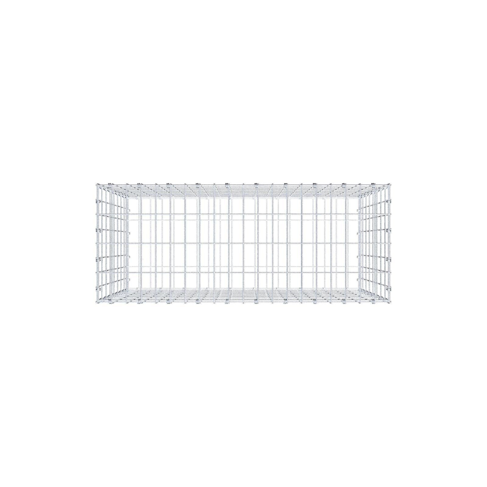 Gabione 100 cm x 80 cm x 40 cm (L x H x T), Maschenweite 5 x 10 cm, Spiralring