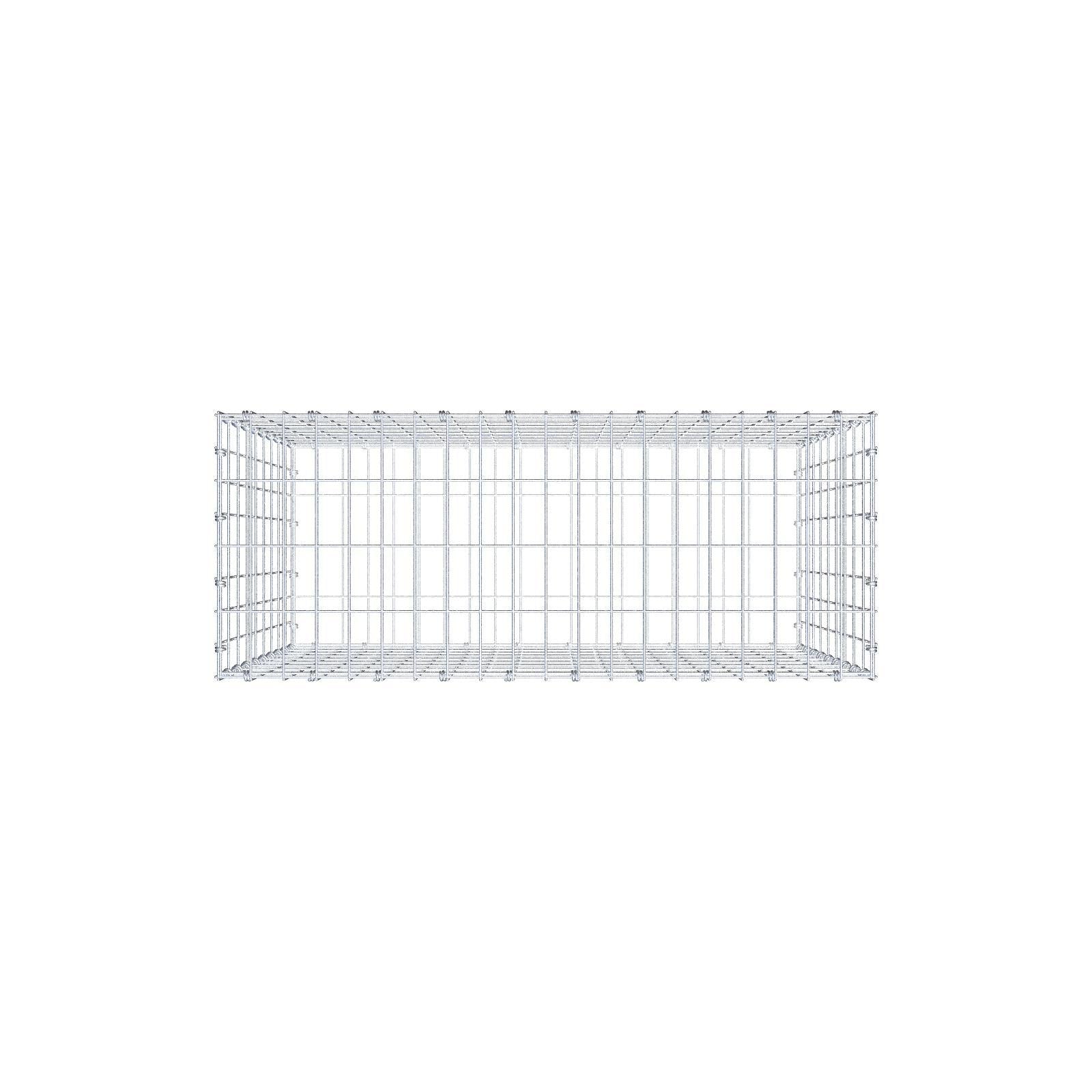 Gabbione 100 cm x 90 cm x 40 cm (L x H x P), maglia 5 x 10 cm, anello a spirale