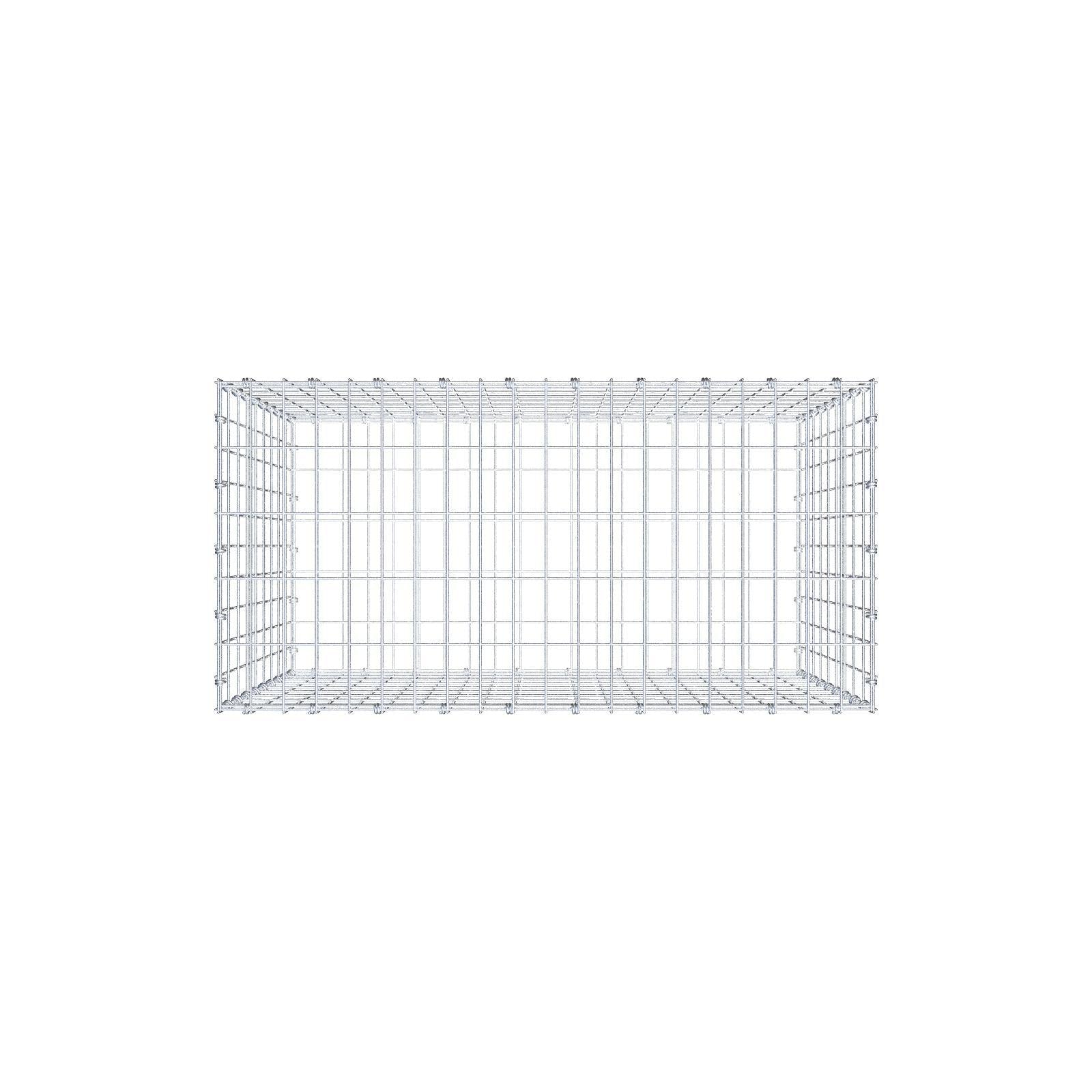 Gabion 100 cm x 90 cm x 50 cm (L x H x D), maskstorlek 5 x 10 cm, spiralring