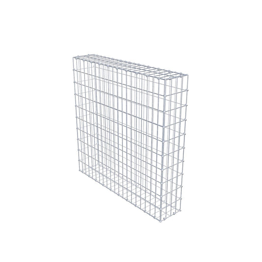 Gabion 100 cm x 100 cm x 20 cm (L x H x D), maskstorlek 5 x 10 cm, spiralring
