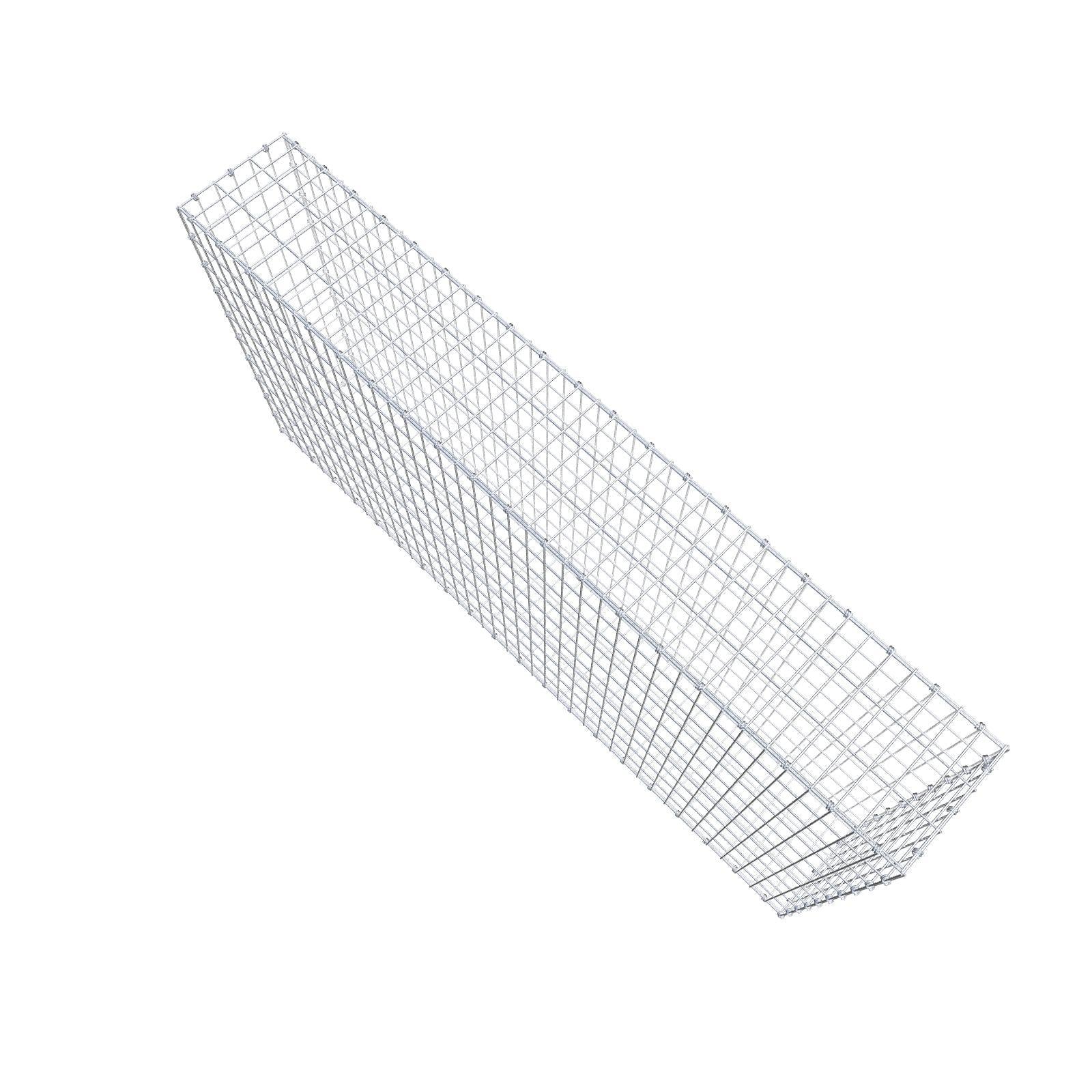 Gabion 200 cm x 100 cm x 30 cm (L x H x D), mesh size 5 x 10 cm, spiral ring