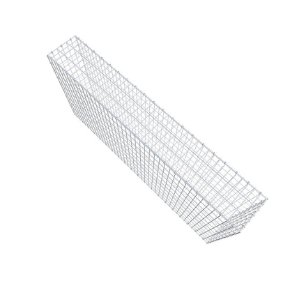 Gabion 200 cm x 100 cm x 30 cm (L x H x P), mailles 5 x 10 cm, anneau en spirale