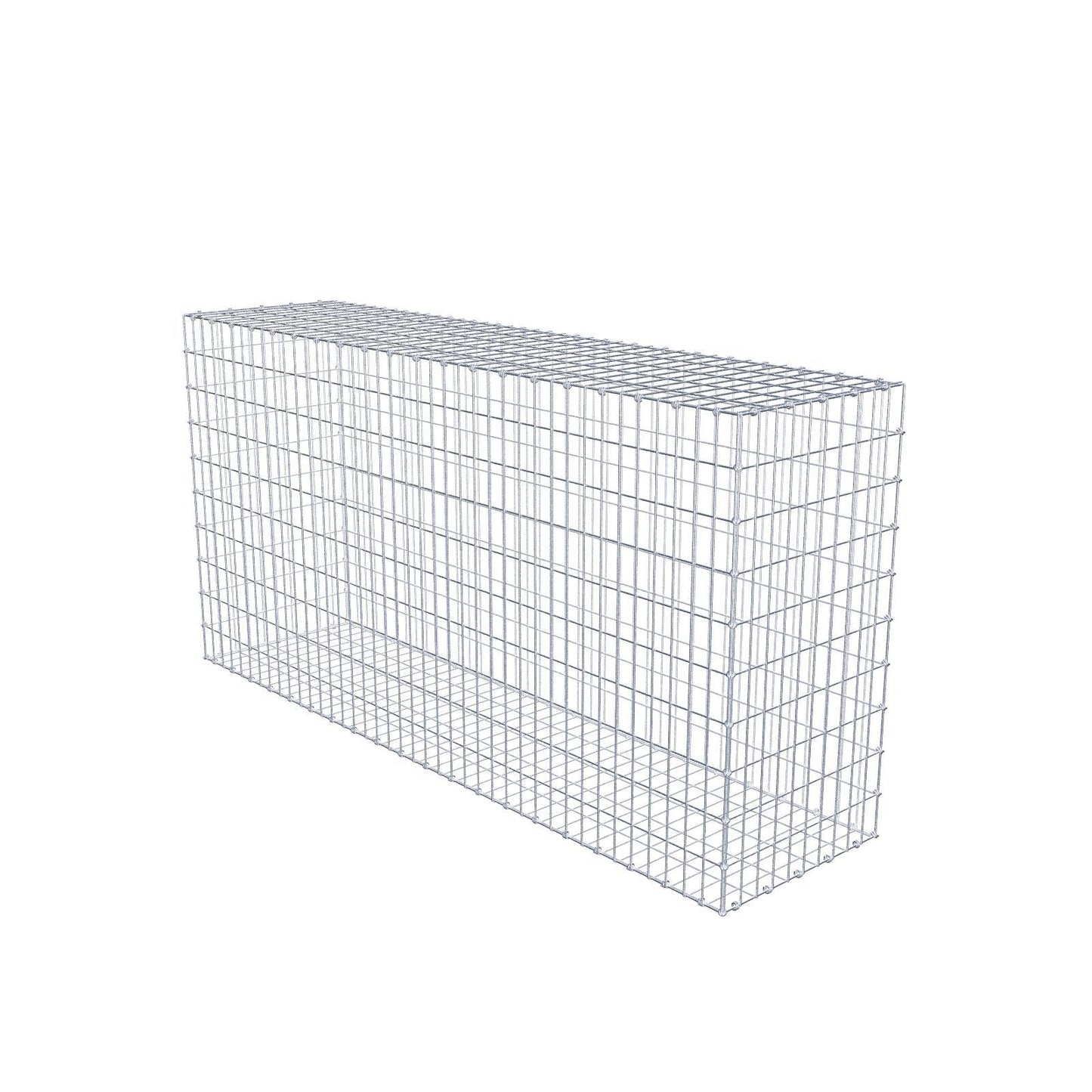 Gabion 200 cm x 100 cm x 50 cm (L x H x P), mailles 5 x 10 cm, anneau en spirale