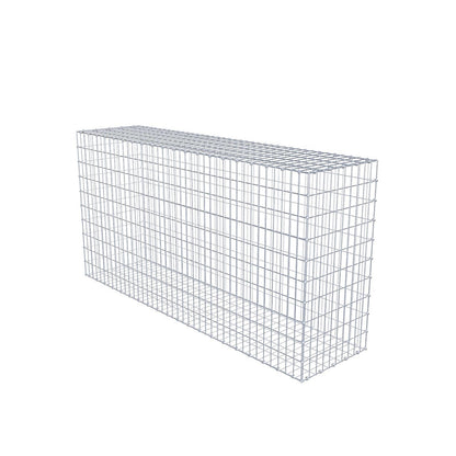 Gabion 200 cm x 100 cm x 50 cm (L x H x P), mailles 5 x 10 cm, anneau en spirale