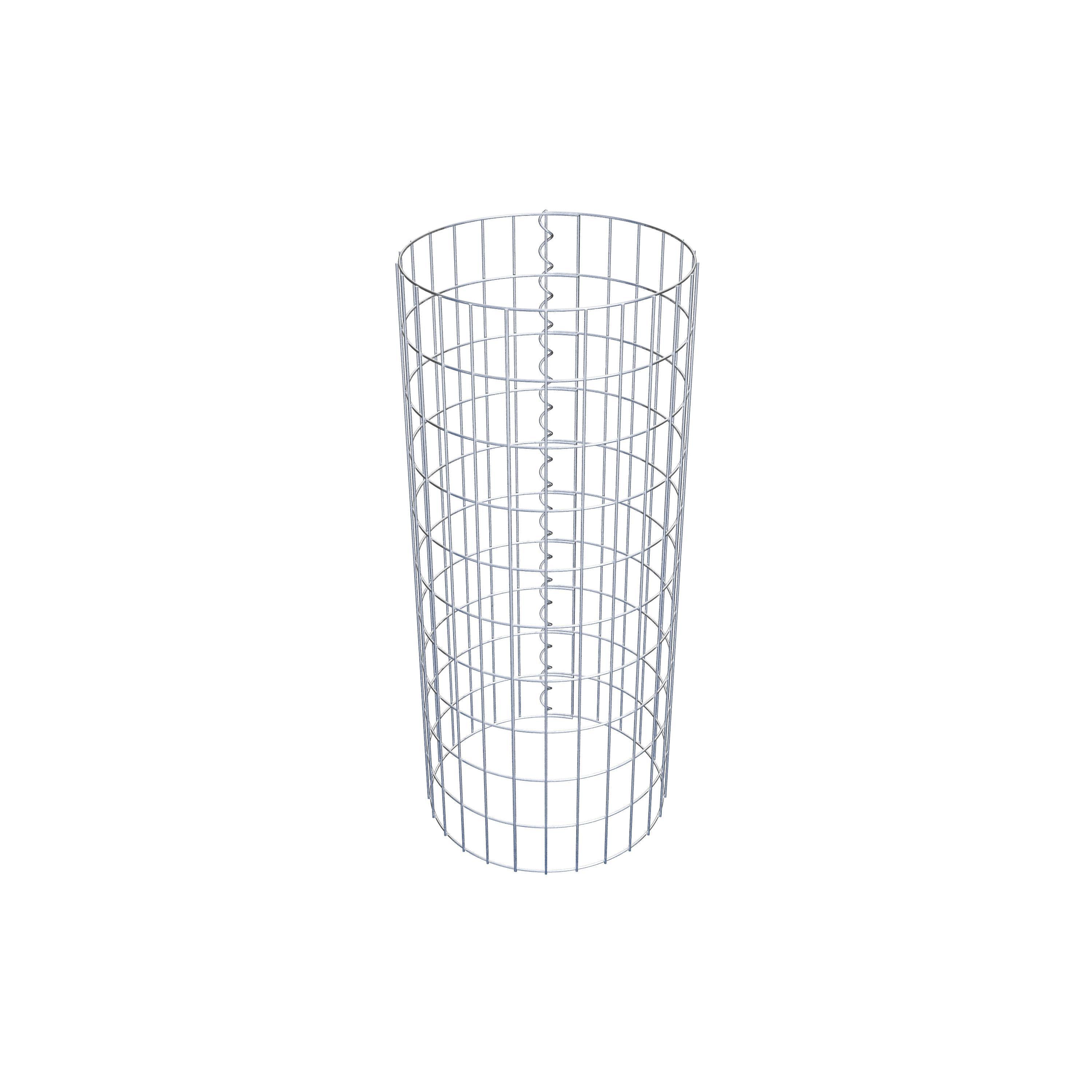 Coluna de gabião com diâmetro de 42 cm, MW 5 x 10 cm redondo