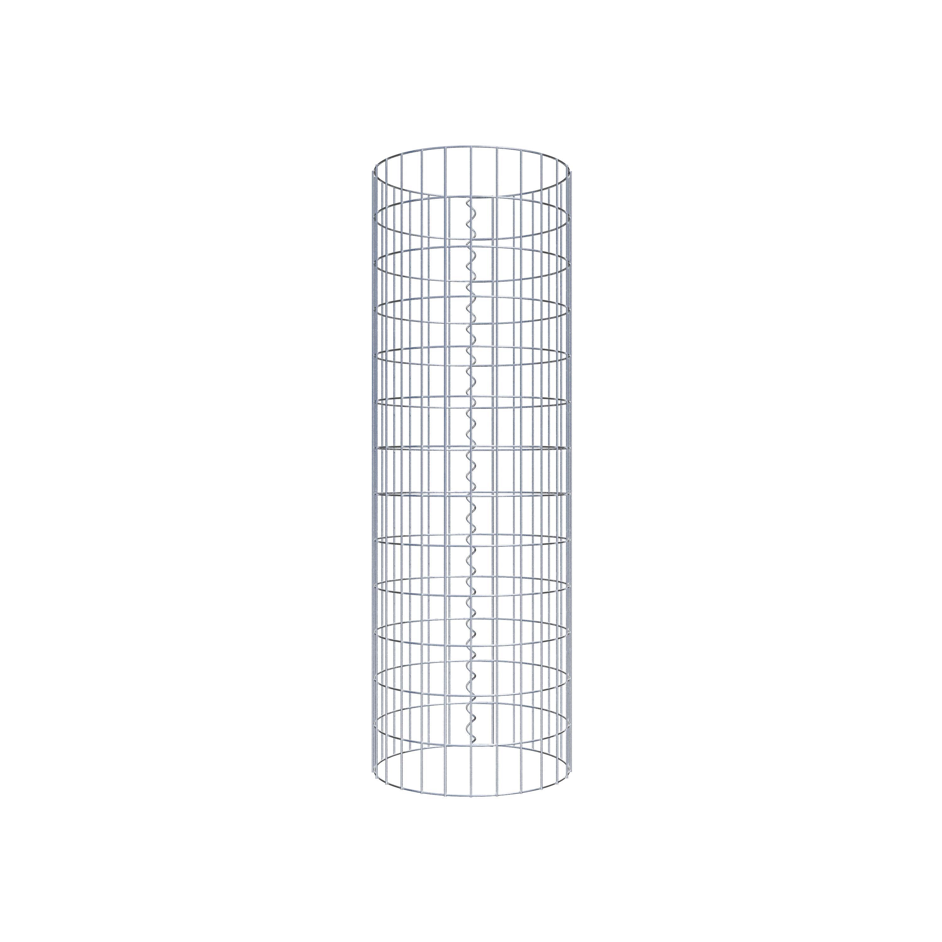 Coluna de gabião com diâmetro de 42 cm, MW 5 x 10 cm redondo