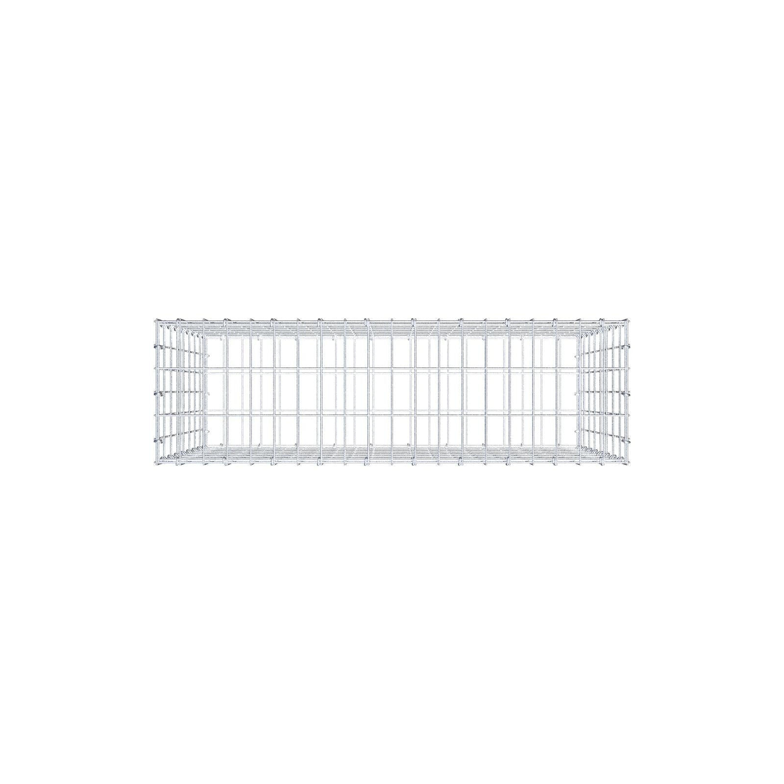Gavión 100 cm x 80 cm x 30 cm (L x A x P), luz de malla 5 cm x 10 cm, anillo en C
