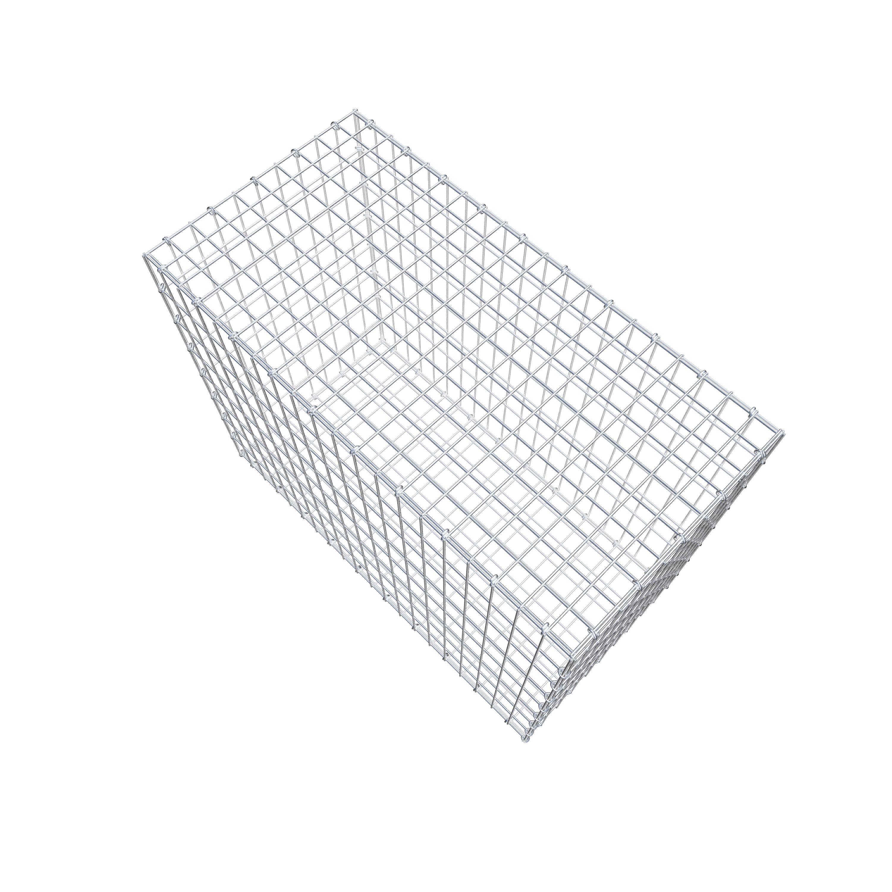 Gabion 100 cm x 80 cm x 50 cm (L x H x D), mesh size 5 cm x 10 cm, C-ring