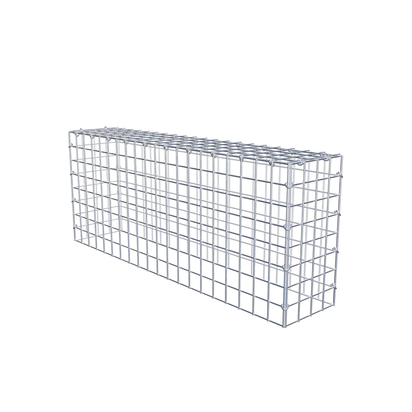 Monteret gabion type 3 100 cm x 40 cm x 20 cm (L x H x D), maskestørrelse 5 cm x 5 cm, C-ring