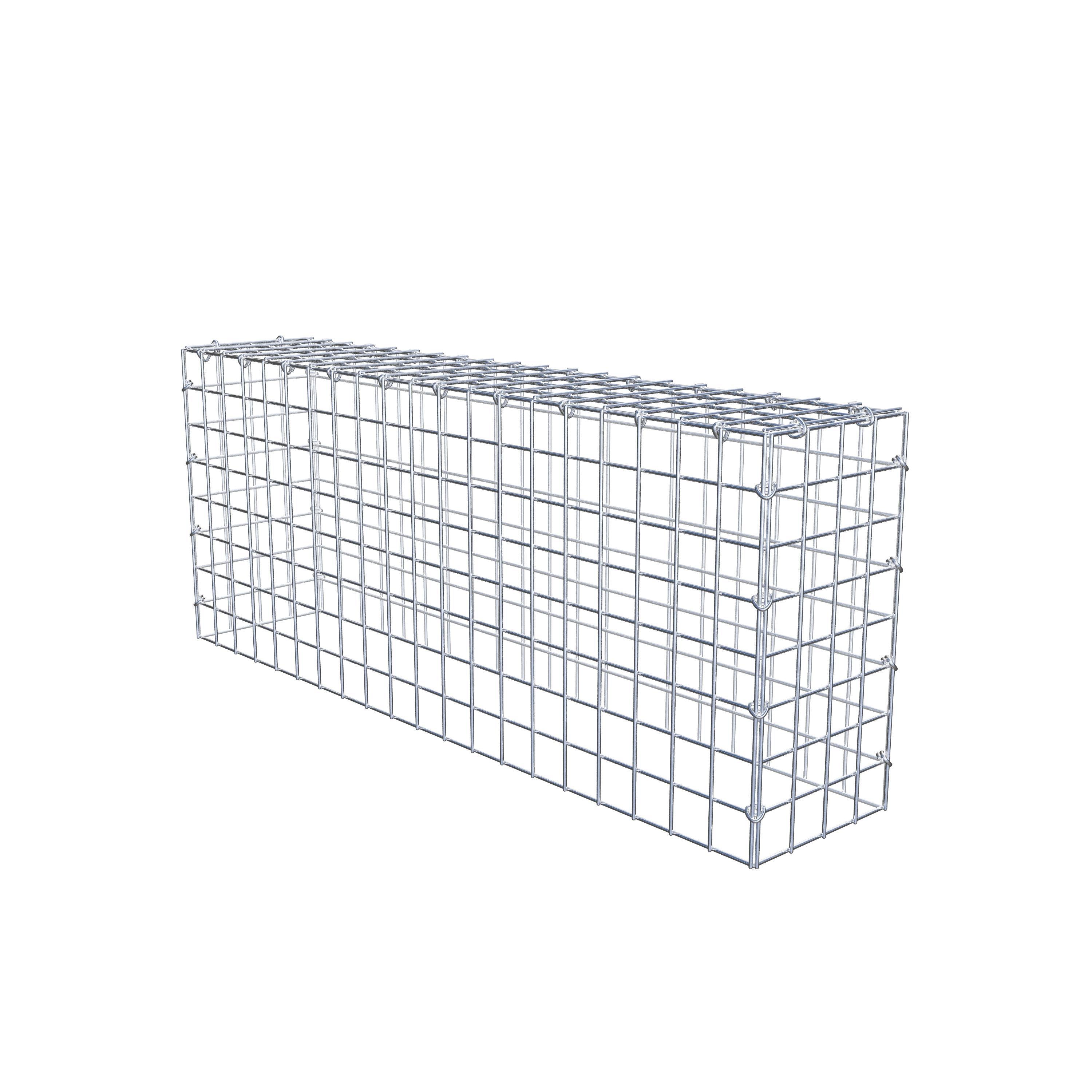 Typ 3 påbyggnadsgabion 100 cm x 40 cm x 20 cm (L x H x D), maskstorlek 5 cm x 5 cm, C-ring