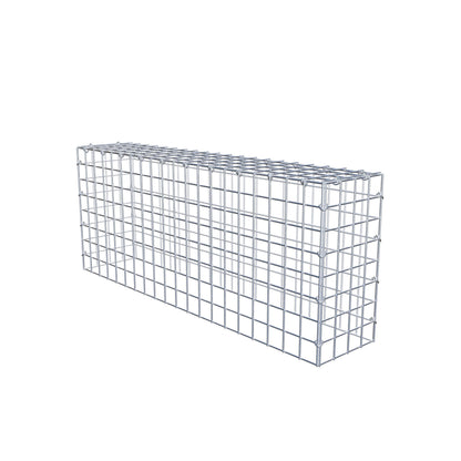 Monteret gabion type 3 100 cm x 40 cm x 20 cm (L x H x D), maskestørrelse 5 cm x 5 cm, C-ring