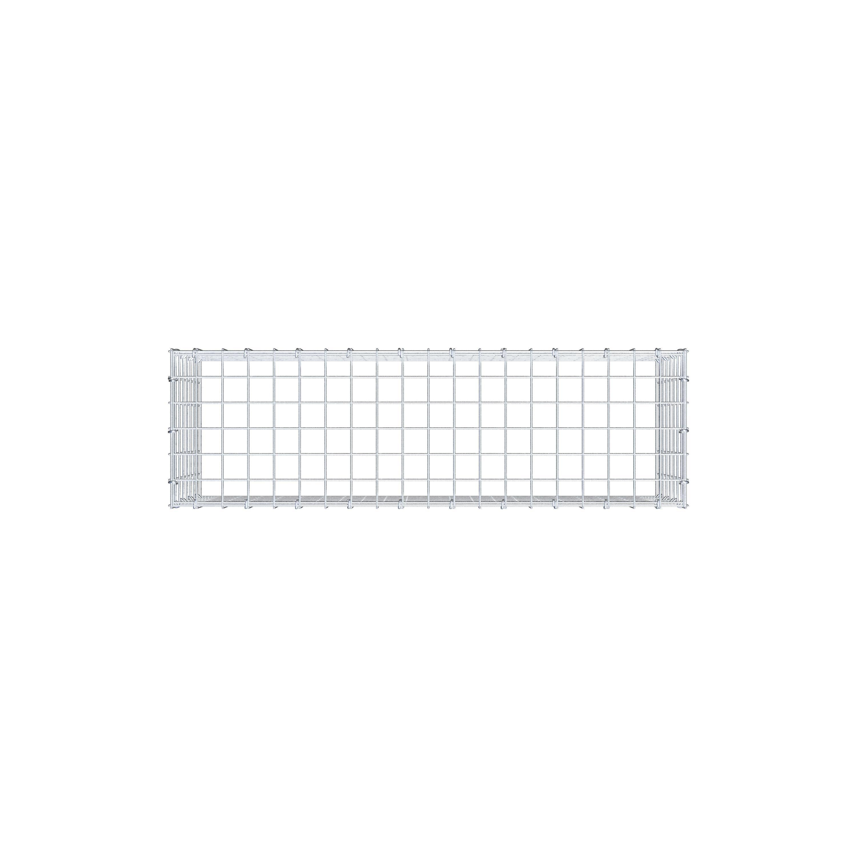 Monteret gabion type 3 100 cm x 40 cm x 30 cm (L x H x D), maskestørrelse 5 cm x 5 cm, C-ring