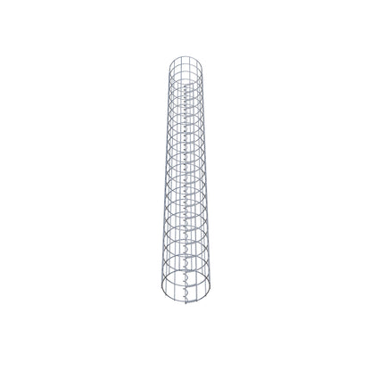 Gabion column around 22 cm diameter, 200 cm height, mesh size 5 cm x 10 cm