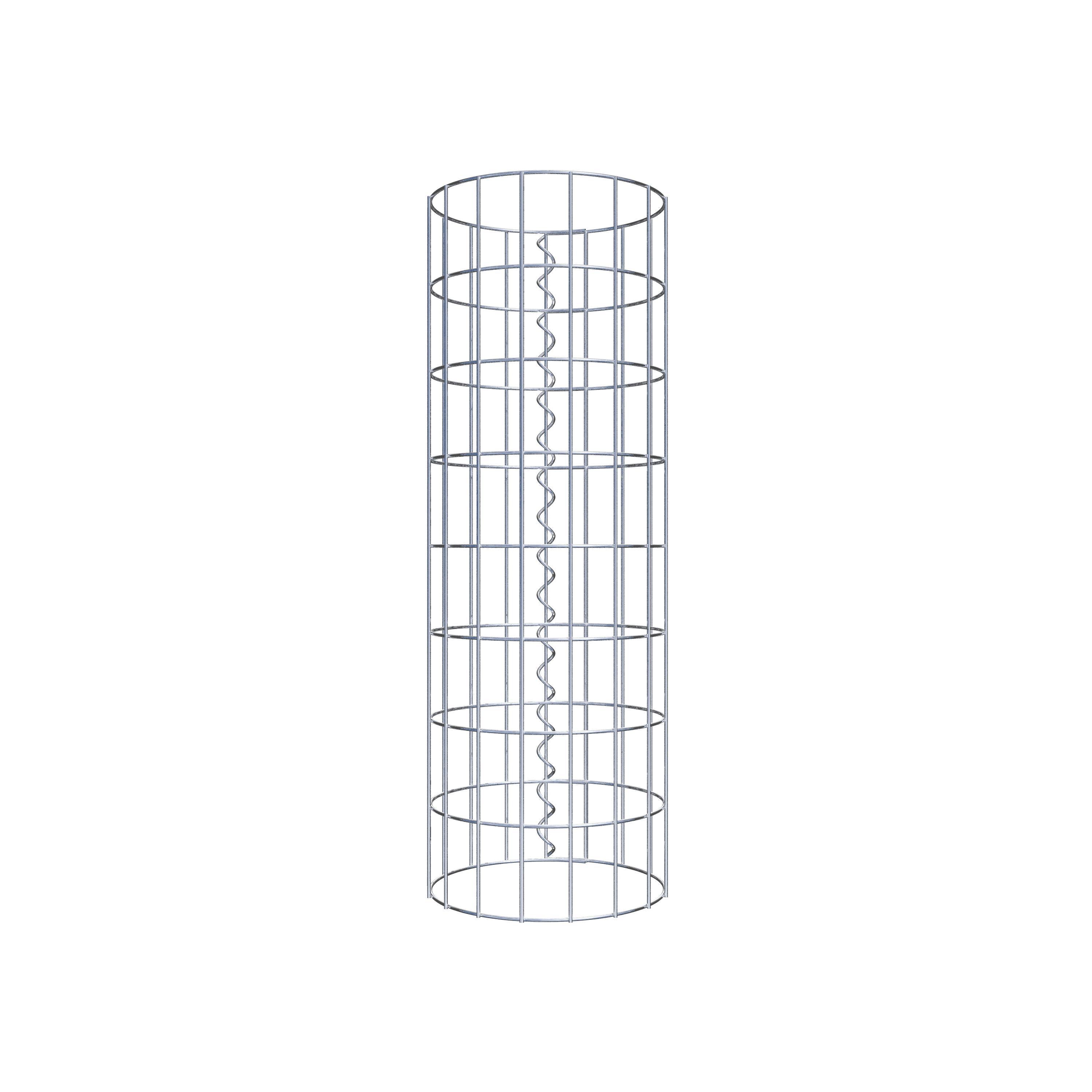 Coluna de gabião redonda 27 cm de diâmetro, 80 cm de altura, malhagem 5 cm x 10 cm