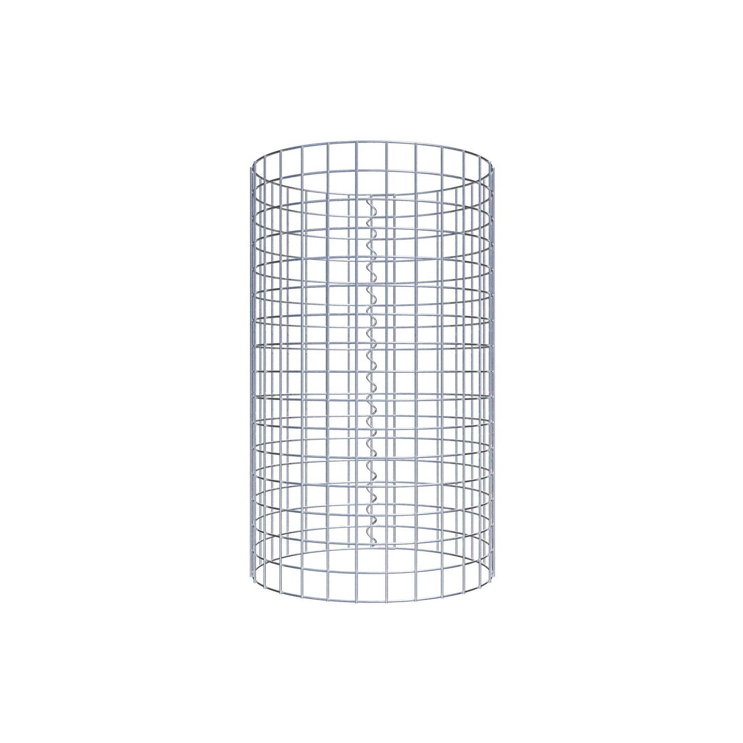Gabion column around 47 cm diameter, 80 cm height, mesh size 5 cm x 5 cm