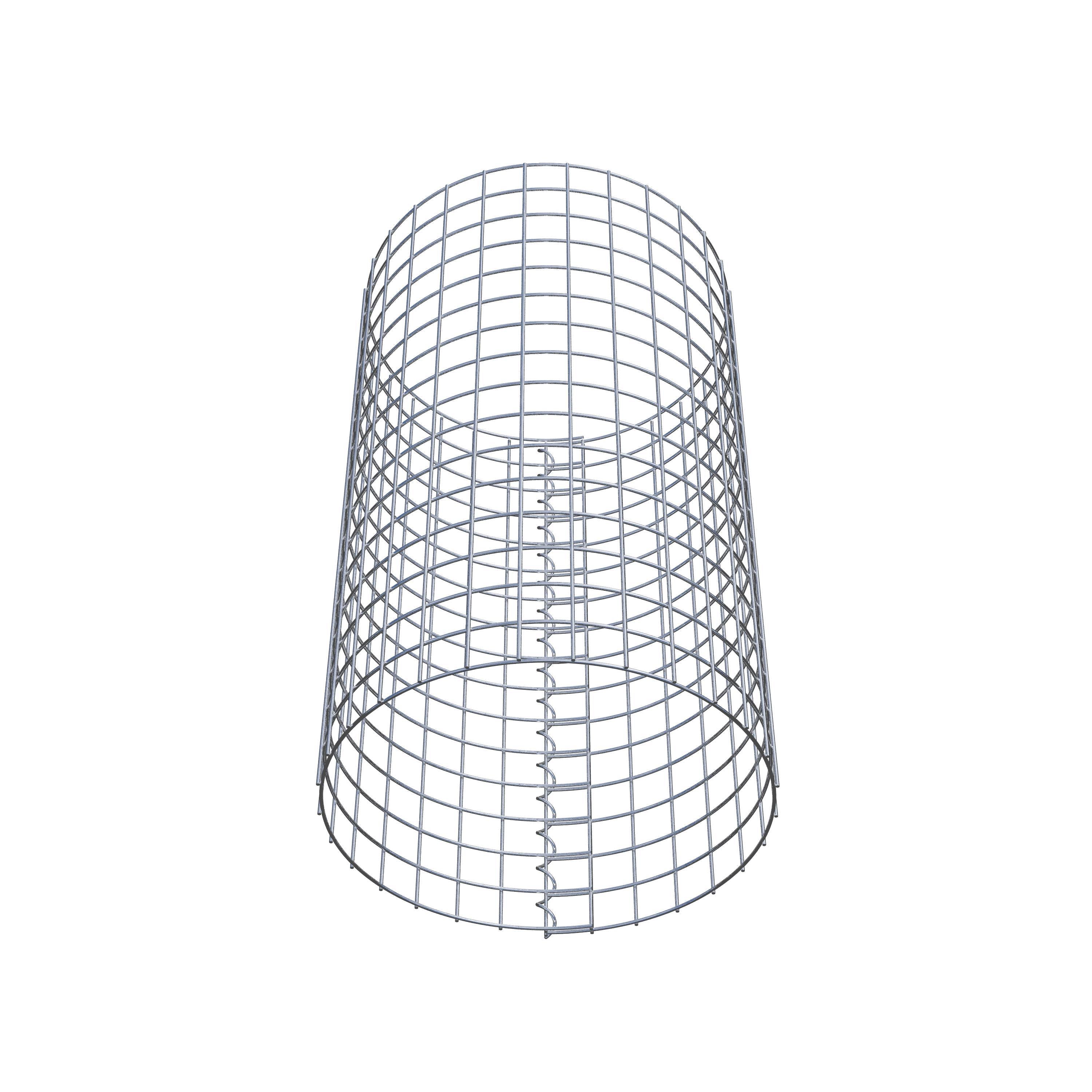 Gabion column around 47 cm diameter, 80 cm height, mesh size 5 cm x 5 cm