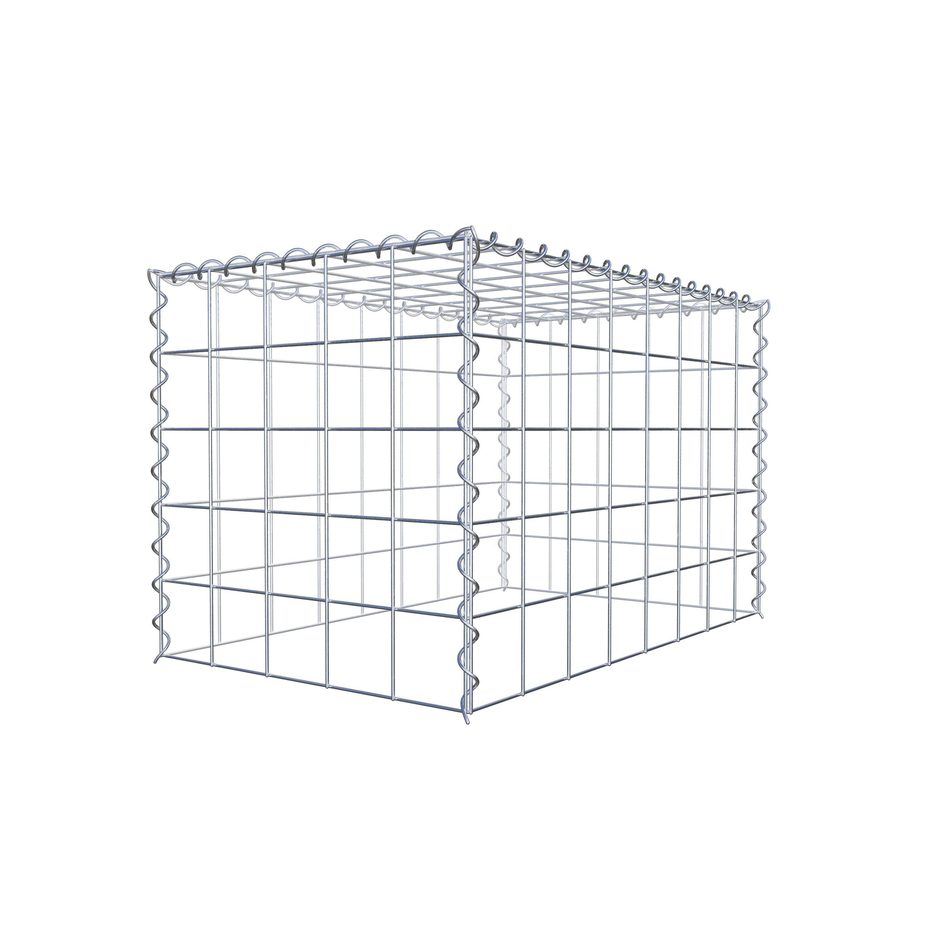 Aangegroeide schanskorf type 3 80 cm x 50 cm x 50 cm (L x H x D), maaswijdte 10 cm x 10 cm, spiraal