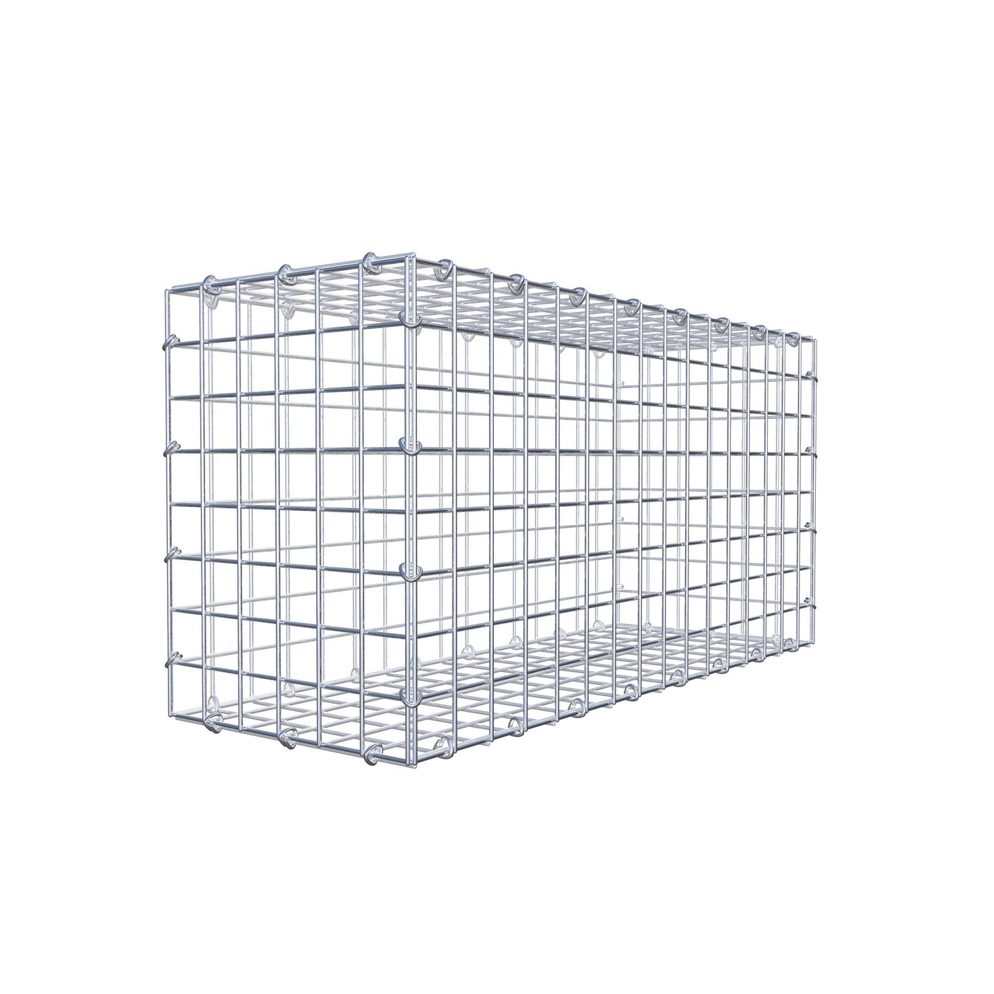 Gabion 80 cm x 40 cm x 30 cm (L x H x P), mailles 5 cm x 5 cm, anneau en C