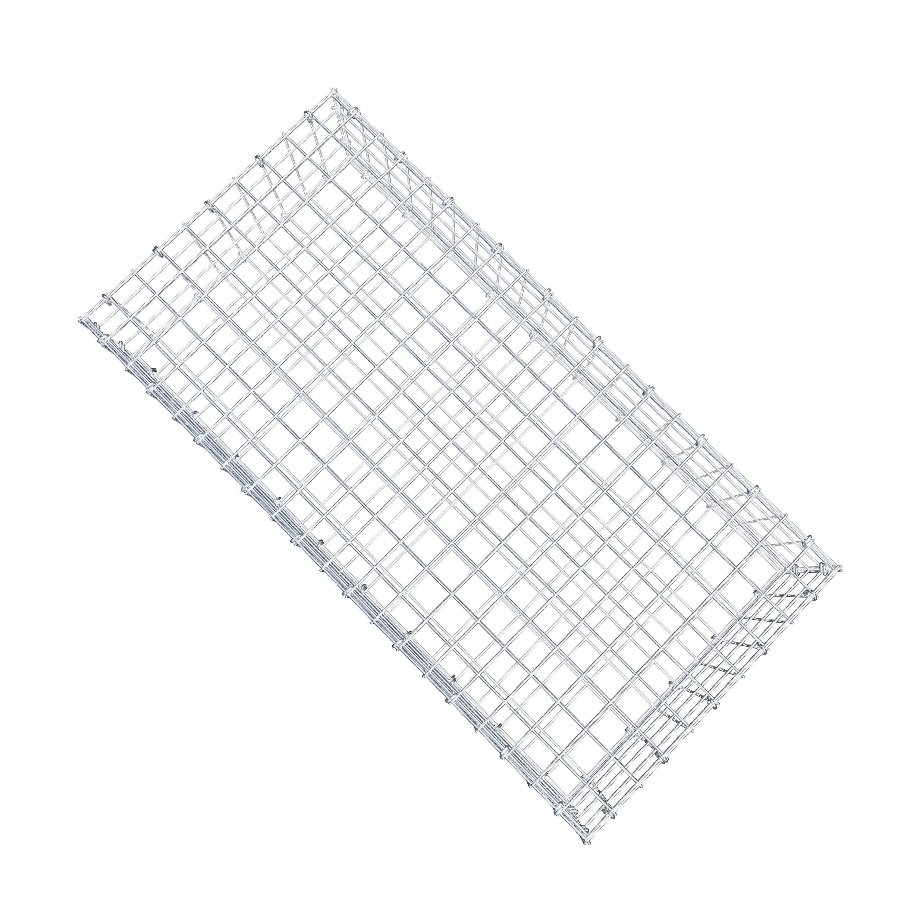 Gabion 100 cm x 20 cm x 50 cm (L x H x D), mesh size 5 cm x 5 cm, C-ring