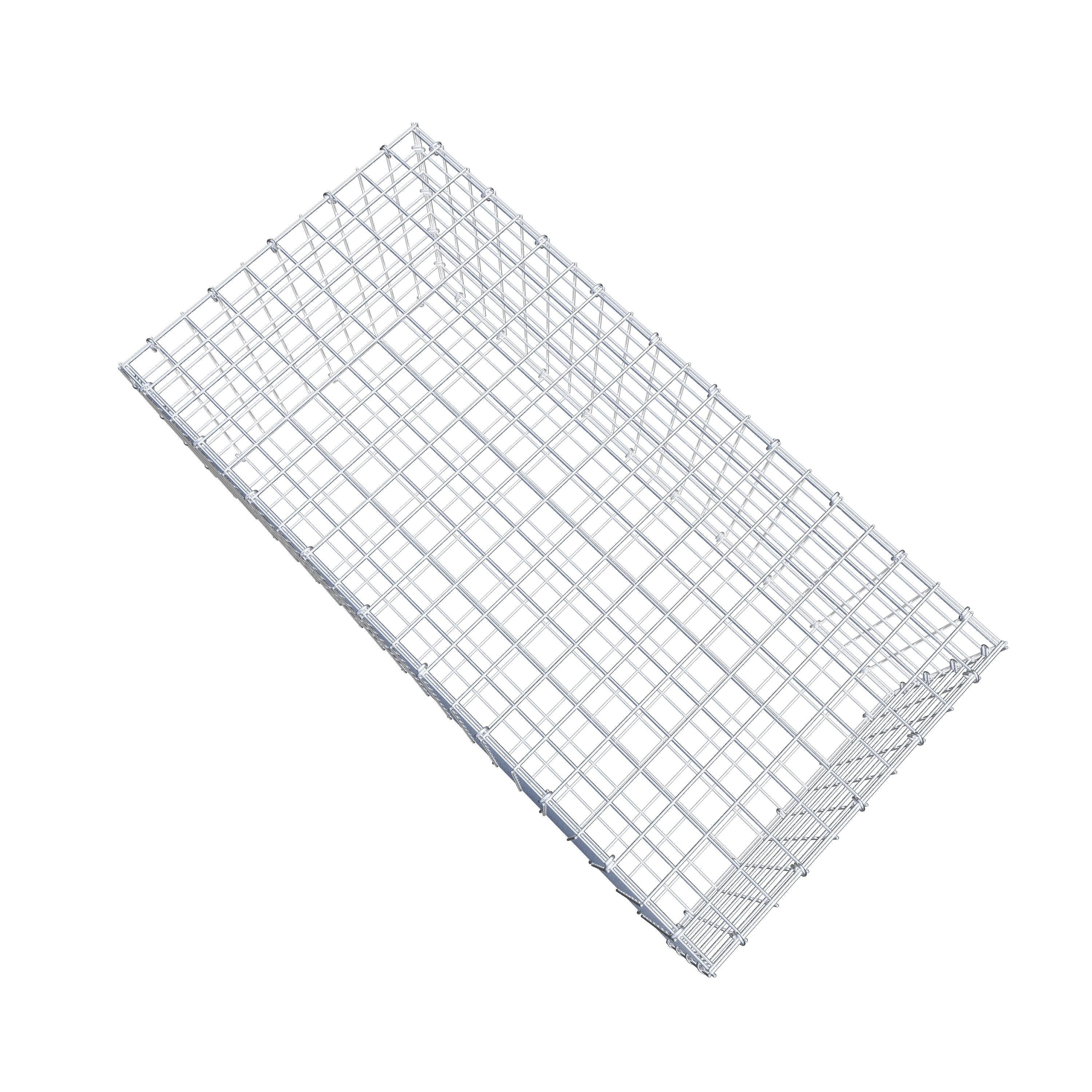 Gabion 100 cm x 40 cm x 50 cm (L x H x D), mesh size 5 cm x 5 cm, C-ring