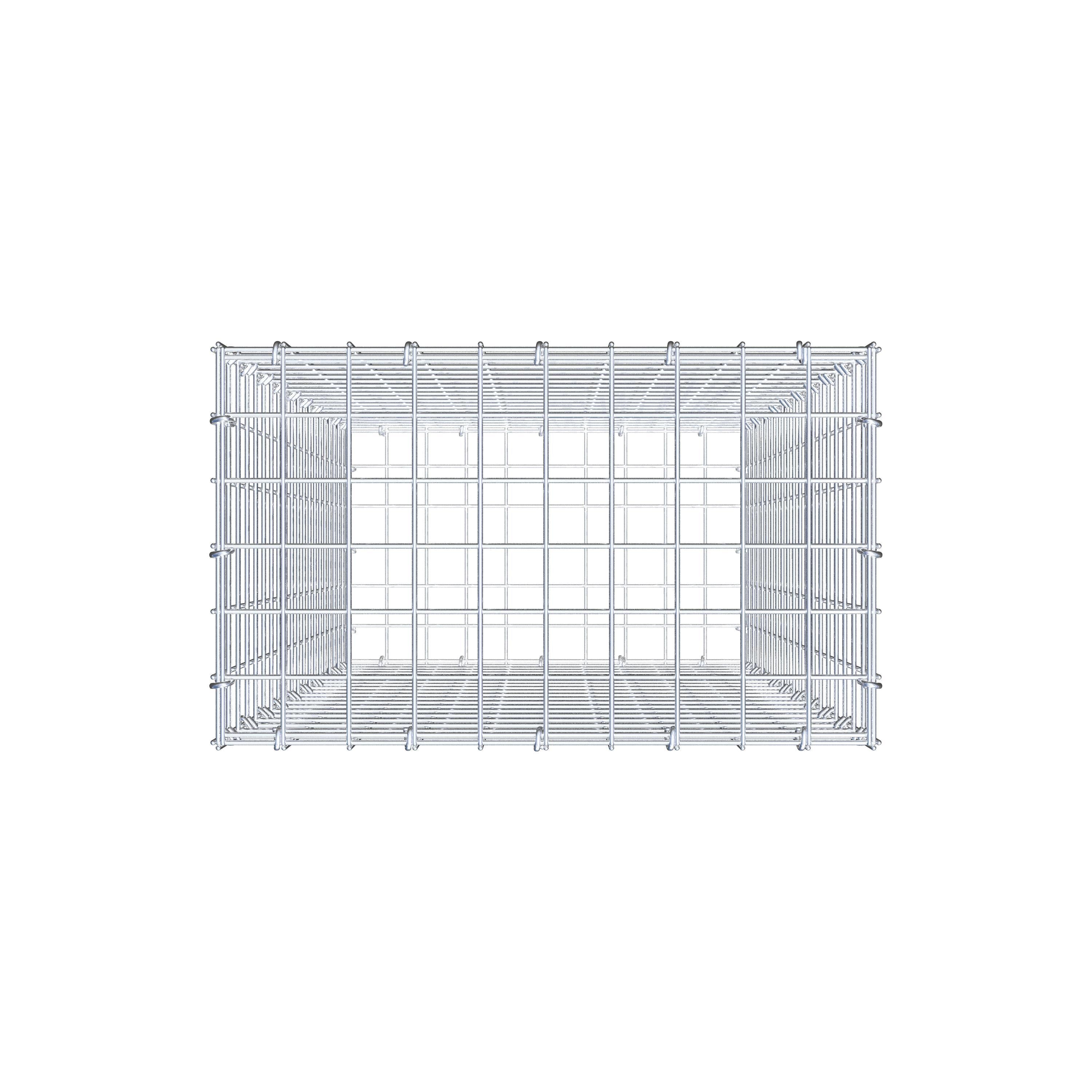 Gabion 100 cm x 50 cm x 30 cm (L x H x D), mesh size 5 cm x 5 cm, C-ring