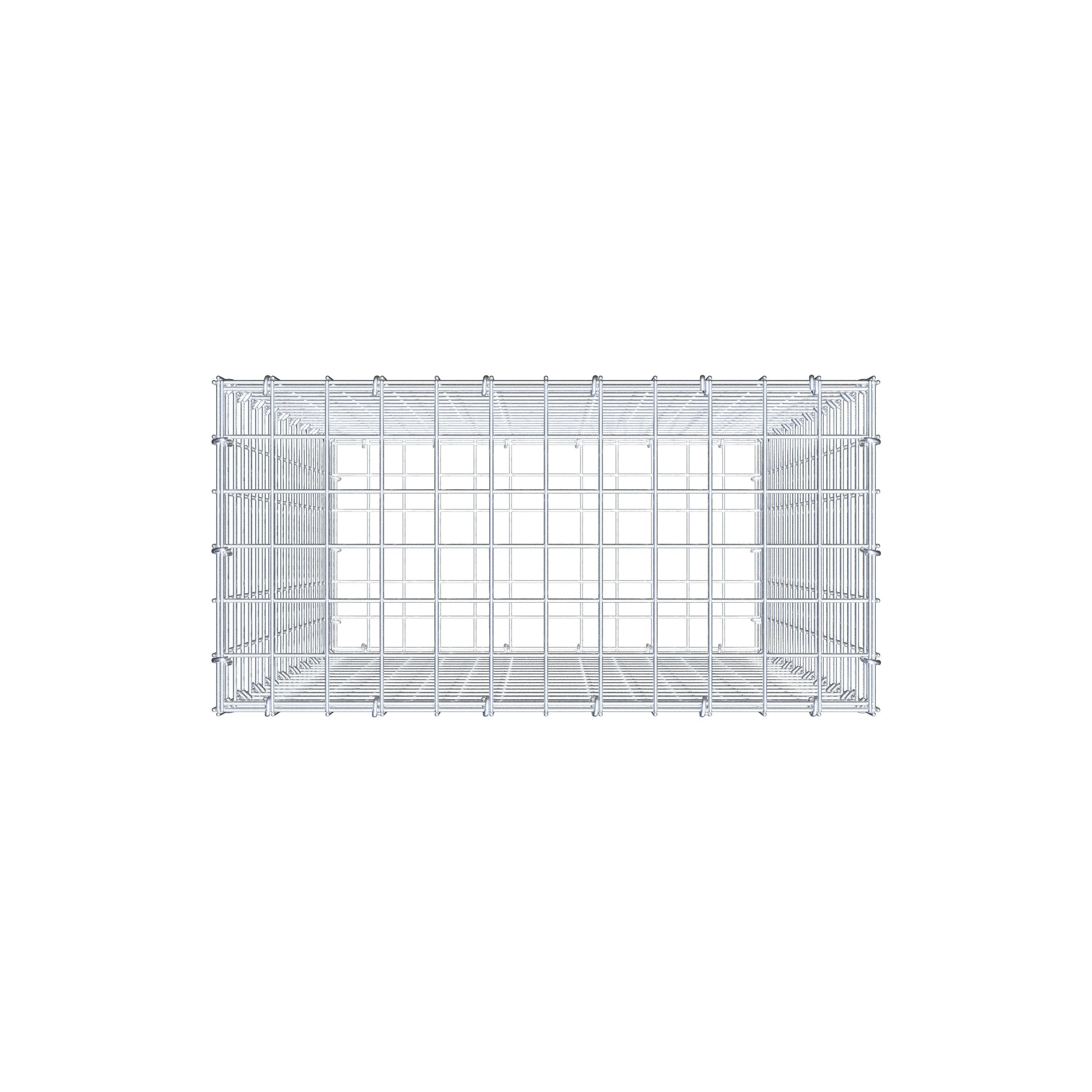 Gabion 100 cm x 60 cm x 30 cm (L x H x D), maskstorlek 5 cm x 5 cm, C-ring