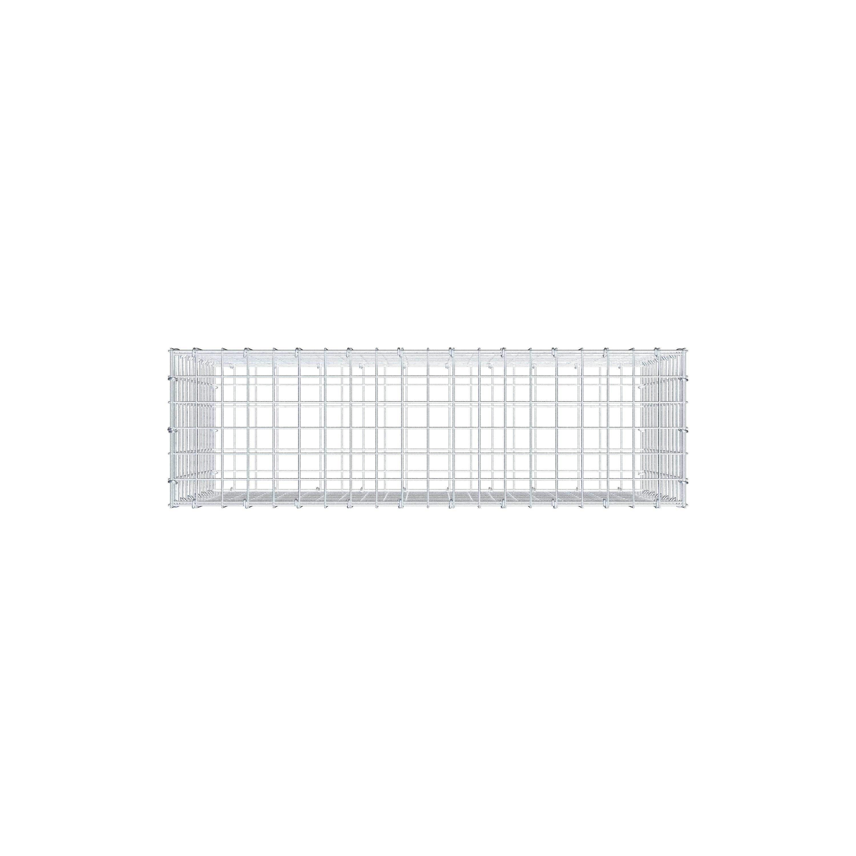 Gabion 100 cm x 60 cm x 30 cm (L x H x D), maskstorlek 5 cm x 5 cm, C-ring