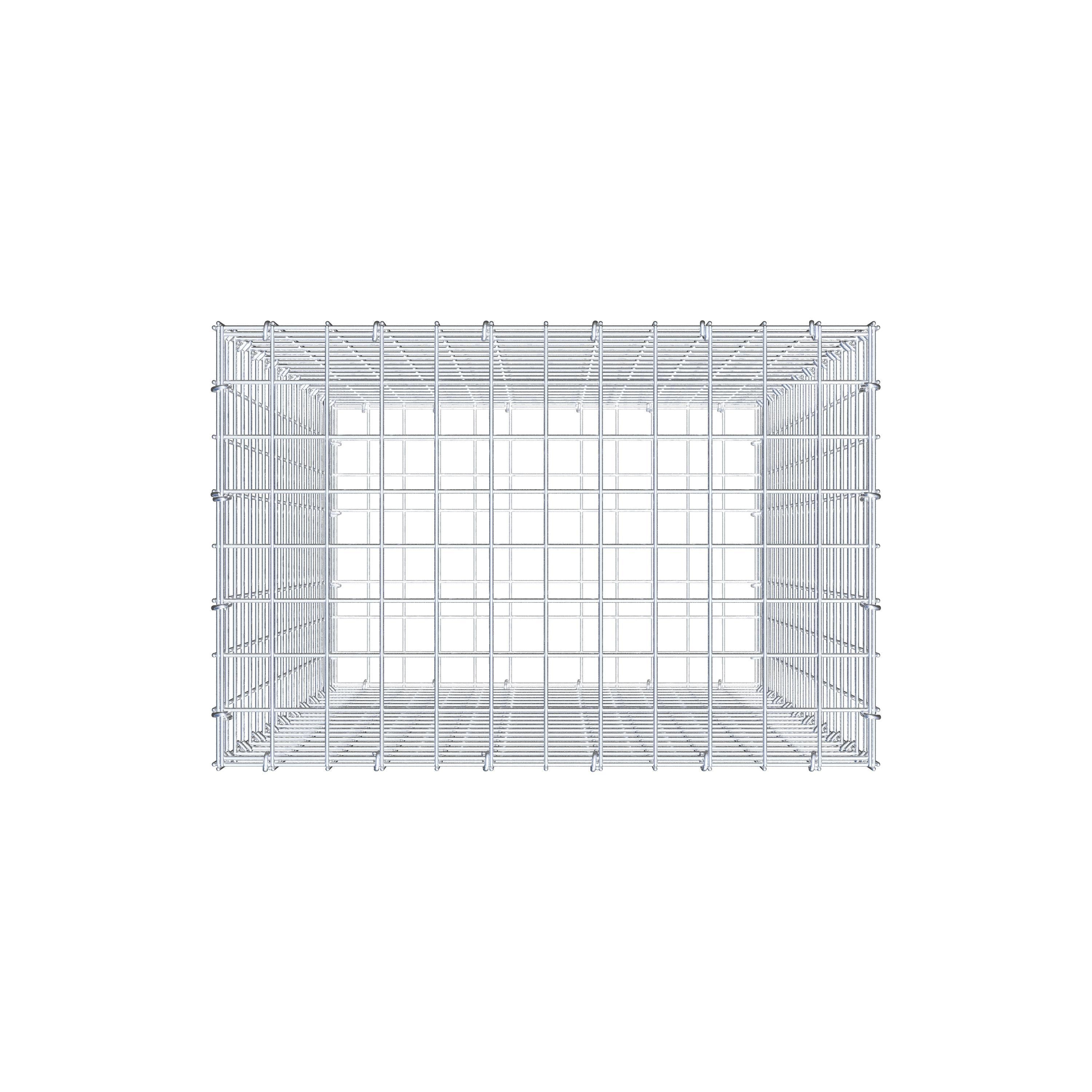 Schanskorf 100 cm x 60 cm x 40 cm (L x H x D), maaswijdte 5 cm x 5 cm, C-ring