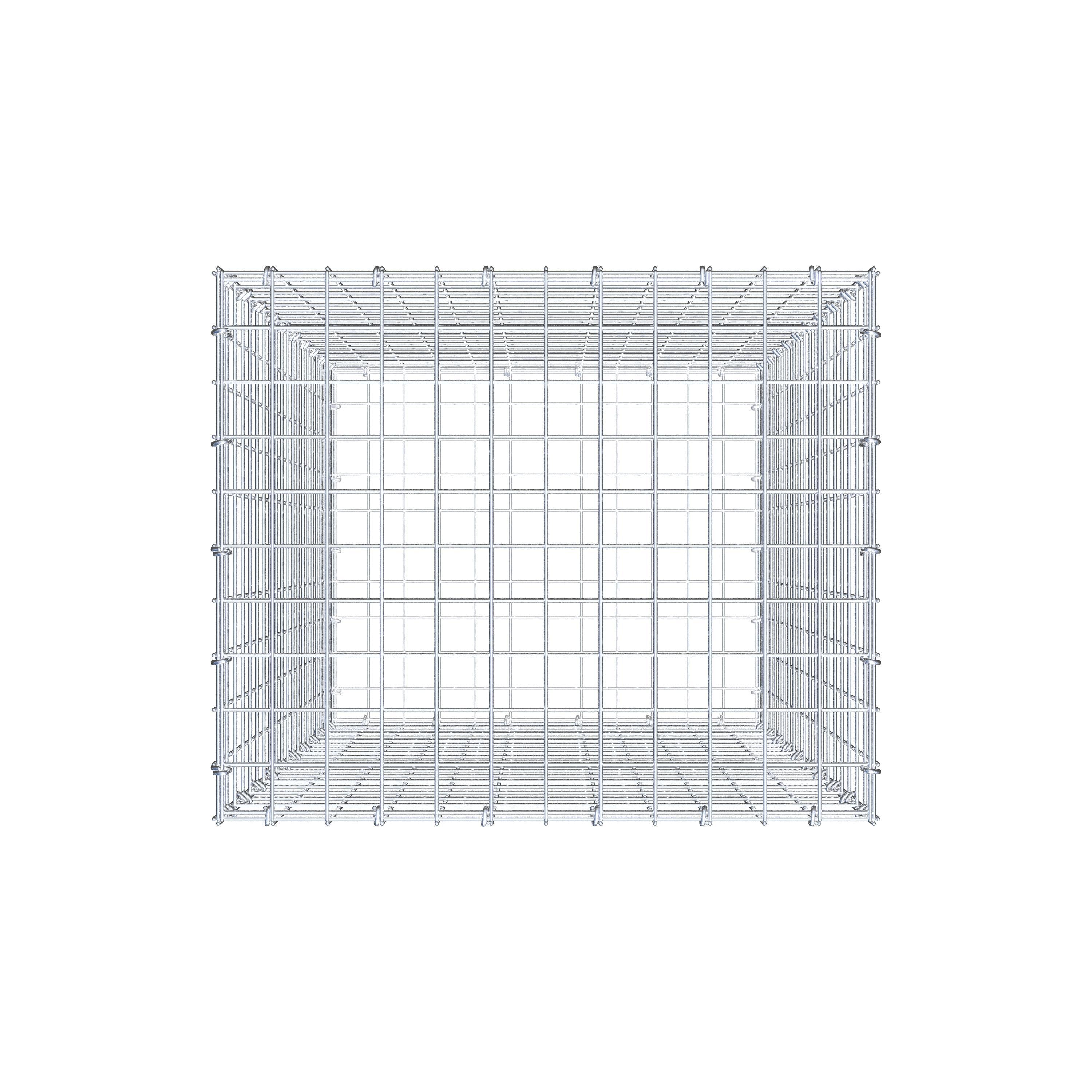 Gabion 100 cm x 60 cm x 50 cm (L x H x D), maskestørrelse 5 cm x 5 cm, C-ring