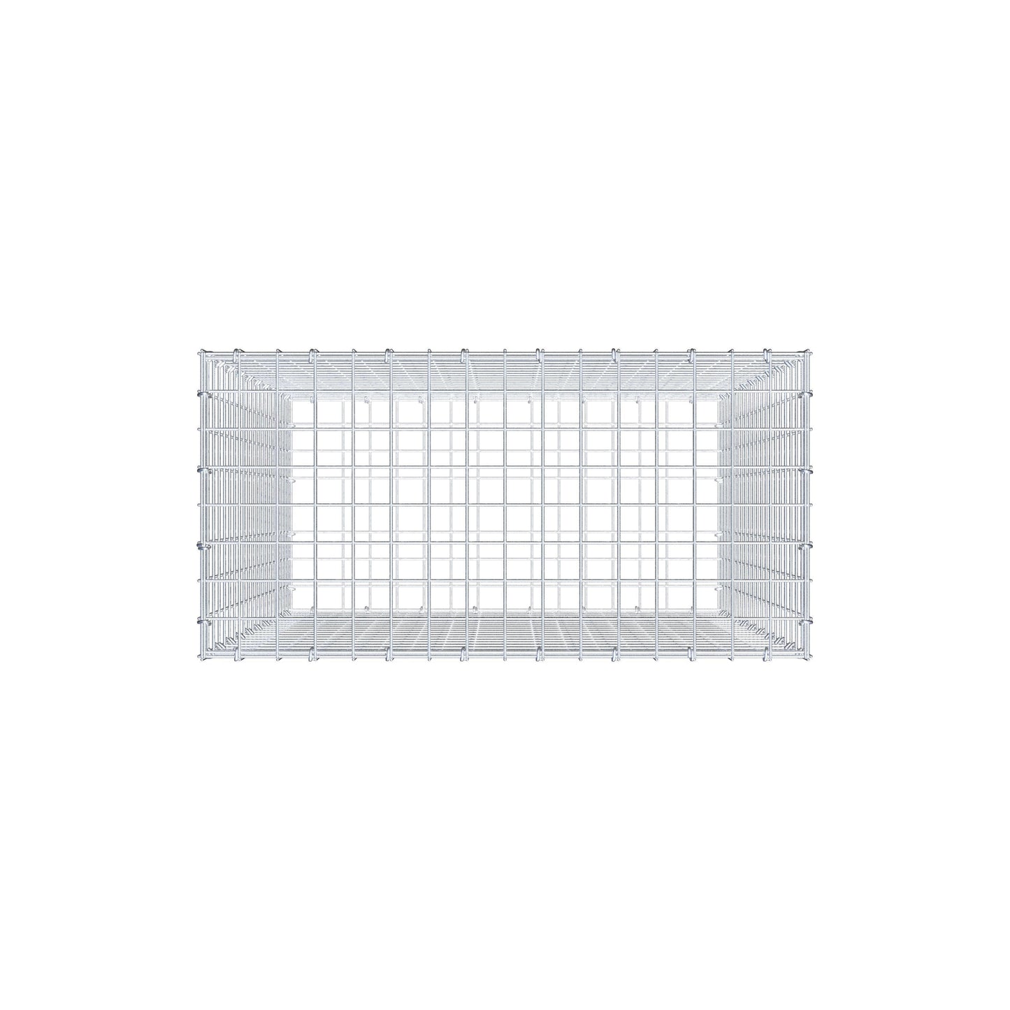 Gabbione 100 cm x 80 cm x 40 cm (L x H x P), maglia 5 cm x 5 cm, anello a C