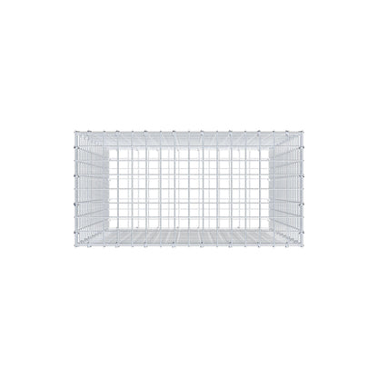 Gabbione 100 cm x 80 cm x 40 cm (L x H x P), maglia 5 cm x 5 cm, anello a C