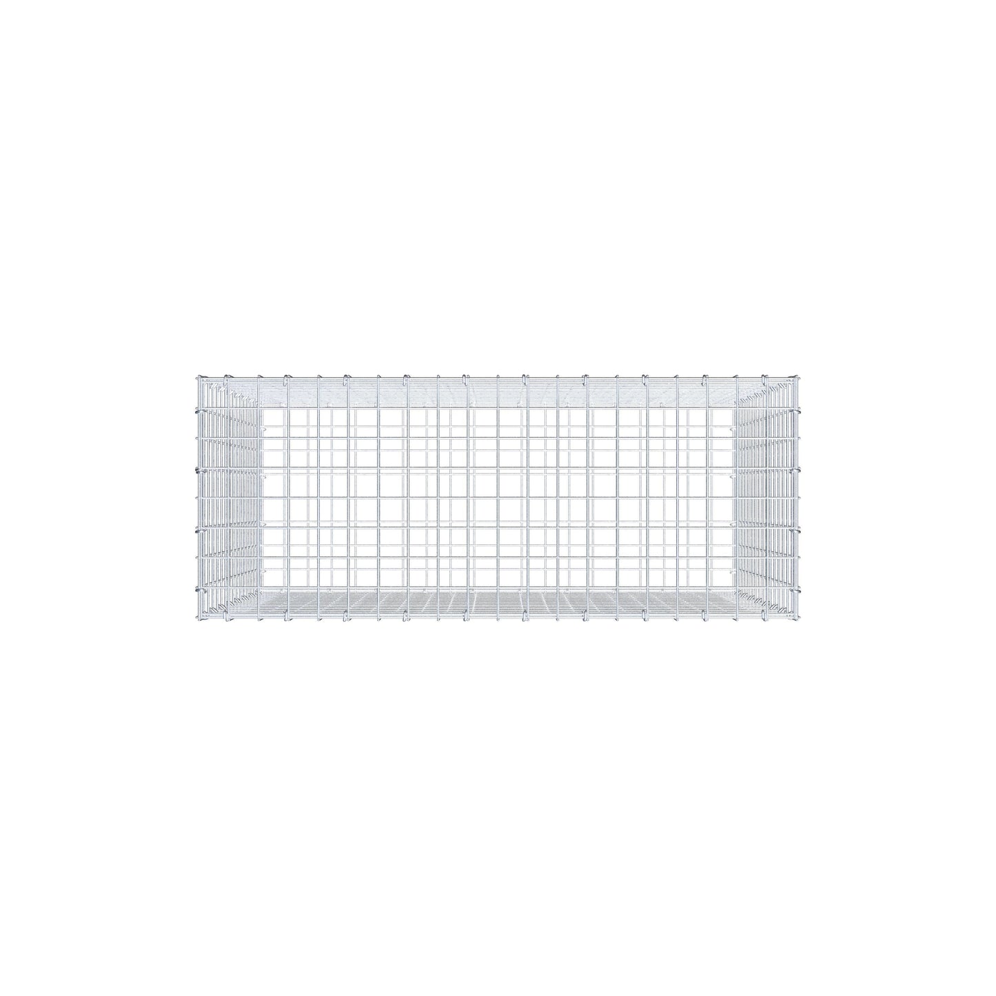 Gabbione 100 cm x 80 cm x 40 cm (L x H x P), maglia 5 cm x 5 cm, anello a C