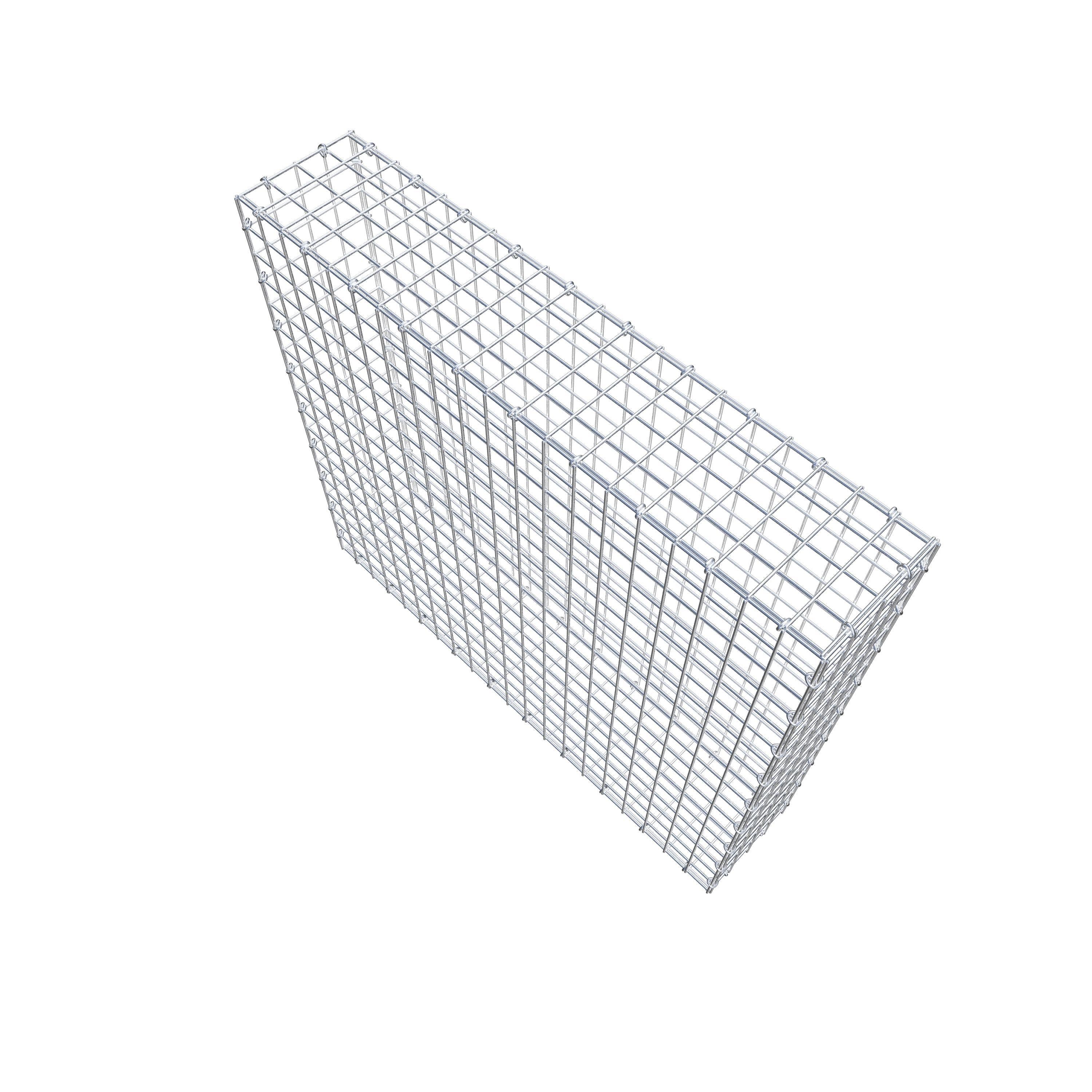 Gabione 100 cm x 90 cm x 20 cm (L x H x T), Maschenweite 5 cm x 5 cm, C-Ring