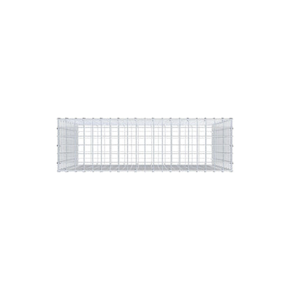 Gabion 100 cm x 90 cm x 30 cm (L x H x D), maskestørrelse 5 cm x 5 cm, C-ring