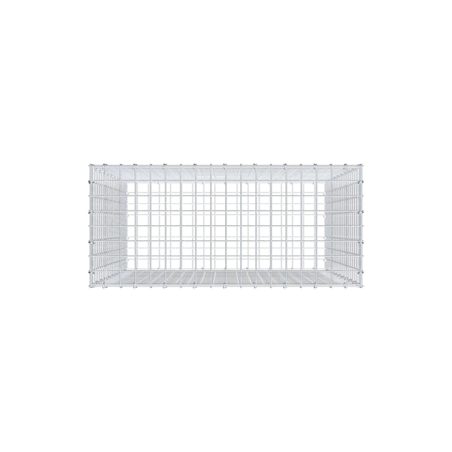 Gabião 100 cm x 90 cm x 40 cm (C x A x P), malhagem 5 cm x 5 cm, anel C