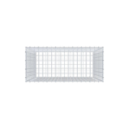 Gabião 100 cm x 90 cm x 40 cm (C x A x P), malhagem 5 cm x 5 cm, anel C
