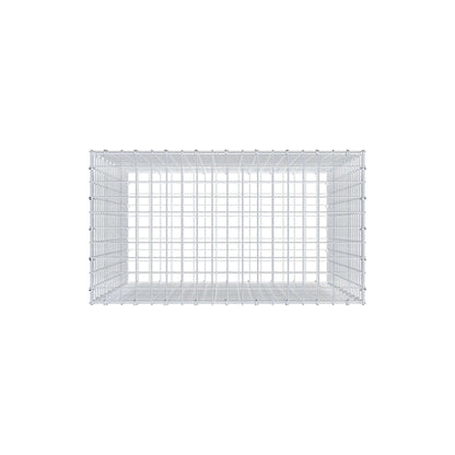 Gabion 100 cm x 90 cm x 50 cm (L x H x D), mesh size 5 cm x 5 cm, C-ring