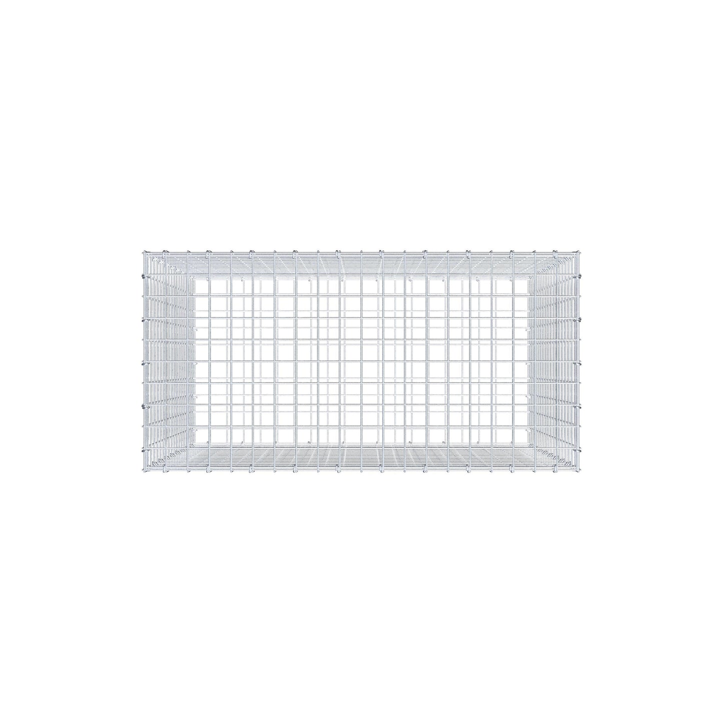 Gabion 100 cm x 90 cm x 50 cm (L x H x D), mesh size 5 cm x 5 cm, C-ring
