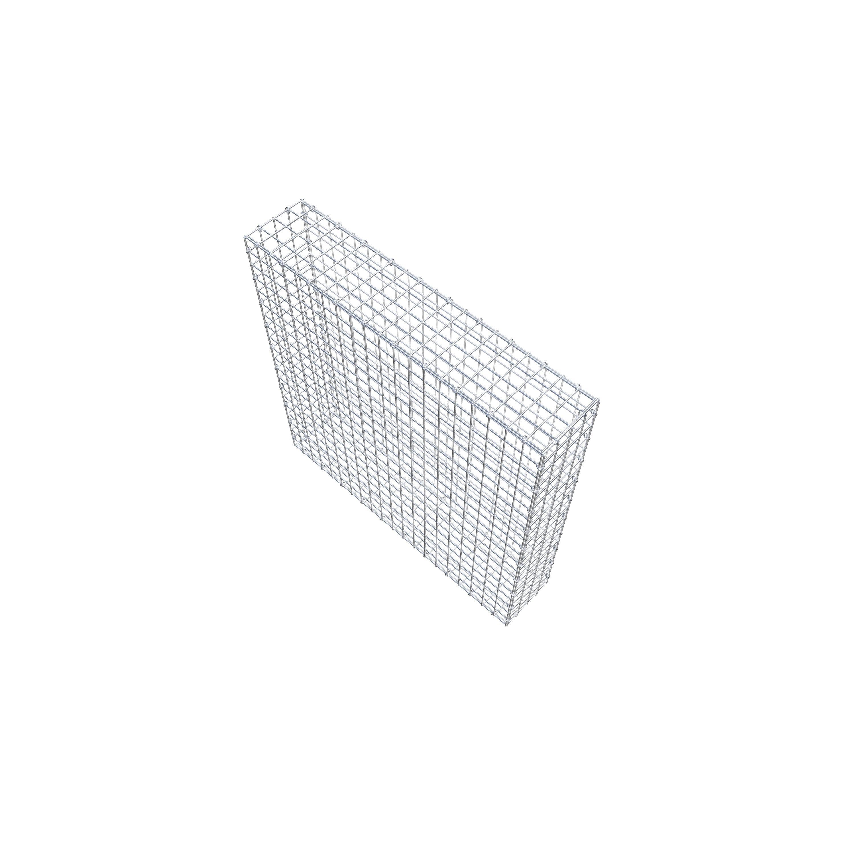 Gabion 100 cm x 100 cm x 20 cm (L x H x D), maskestørrelse 5 cm x 5 cm, C-ring