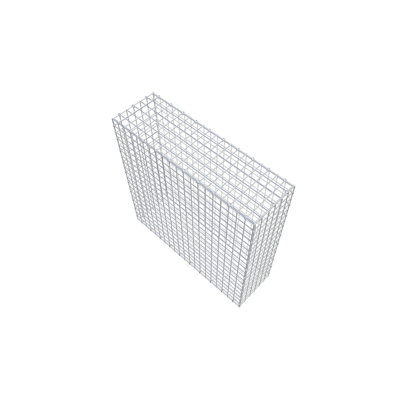 Gabbione 100 cm x 100 cm x 30 cm (L x H x P), maglia 5 cm x 5 cm, anello a C